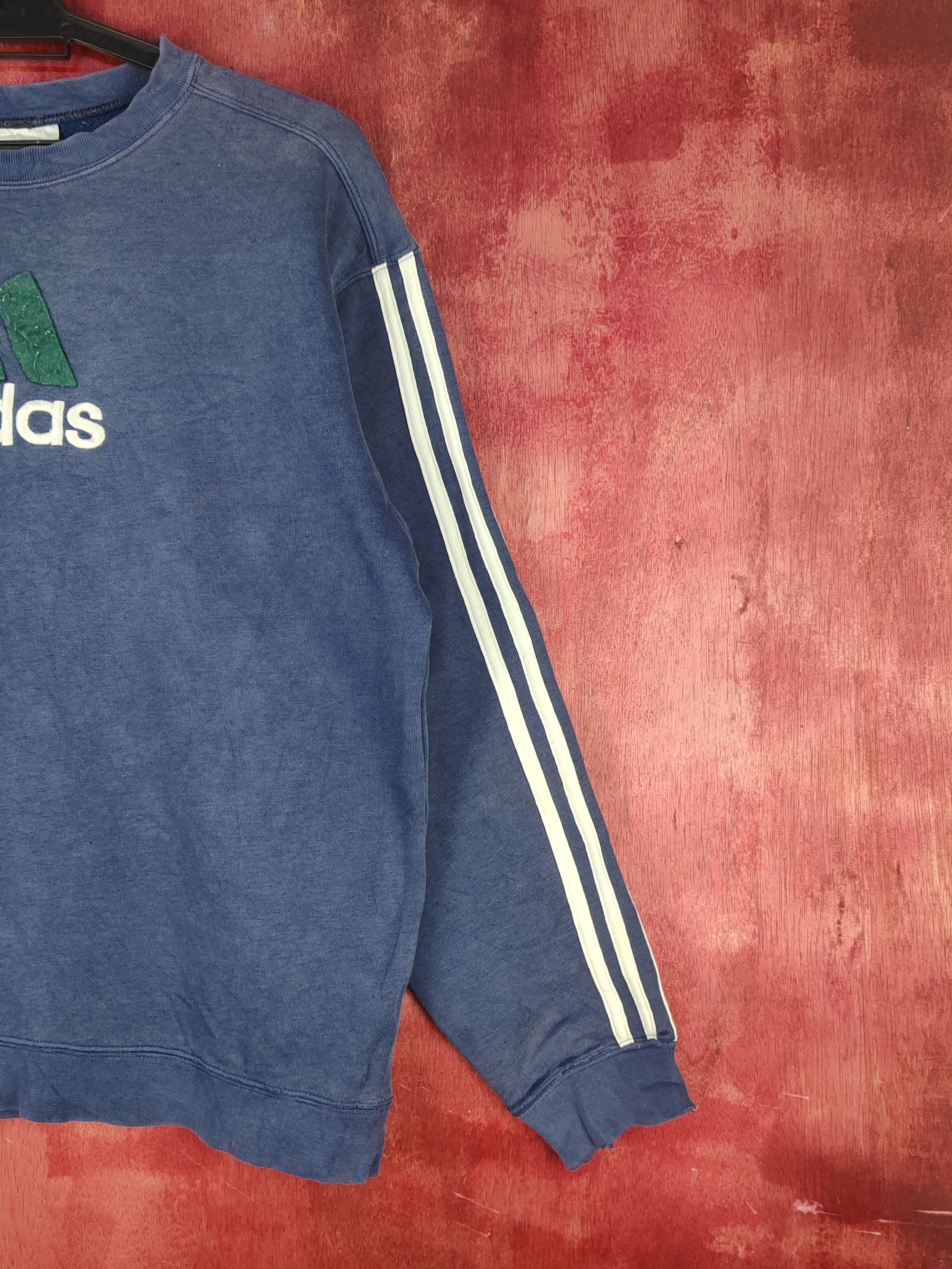 Adidas Adidas Blue Faded Sweatshirts #S1883 Size US M / EU 48-50 / 2 - 6 Thumbnail