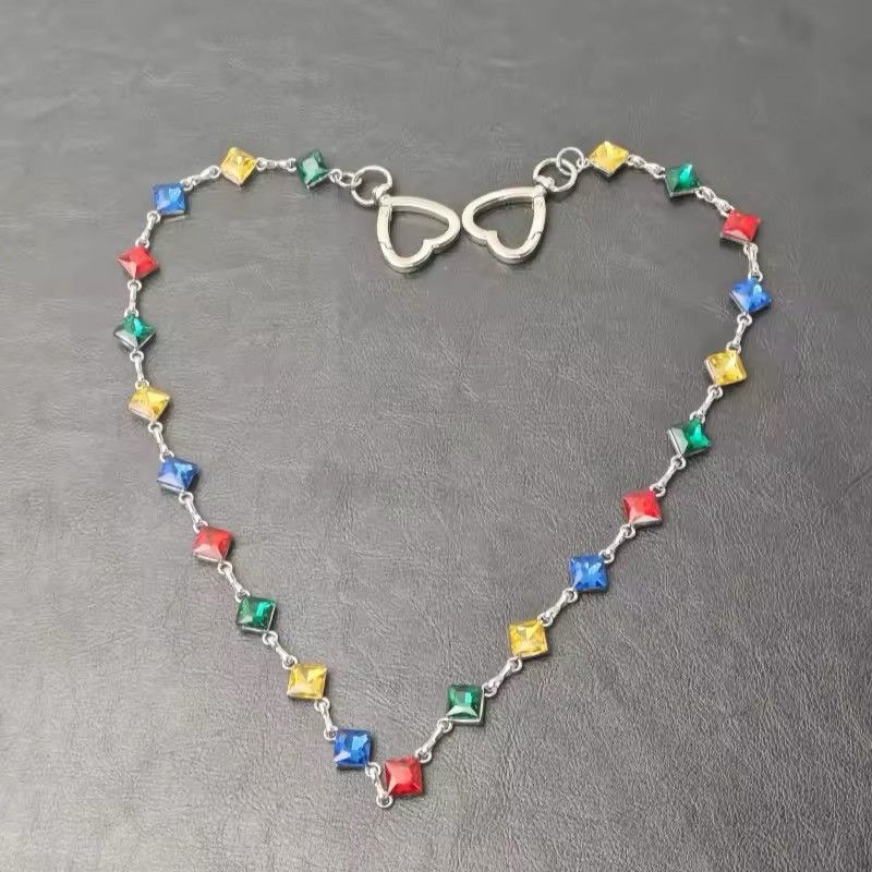 Jewelry Colorful Agate Rhineston Waist Pants Chain Size ONE SIZE - 6 Thumbnail