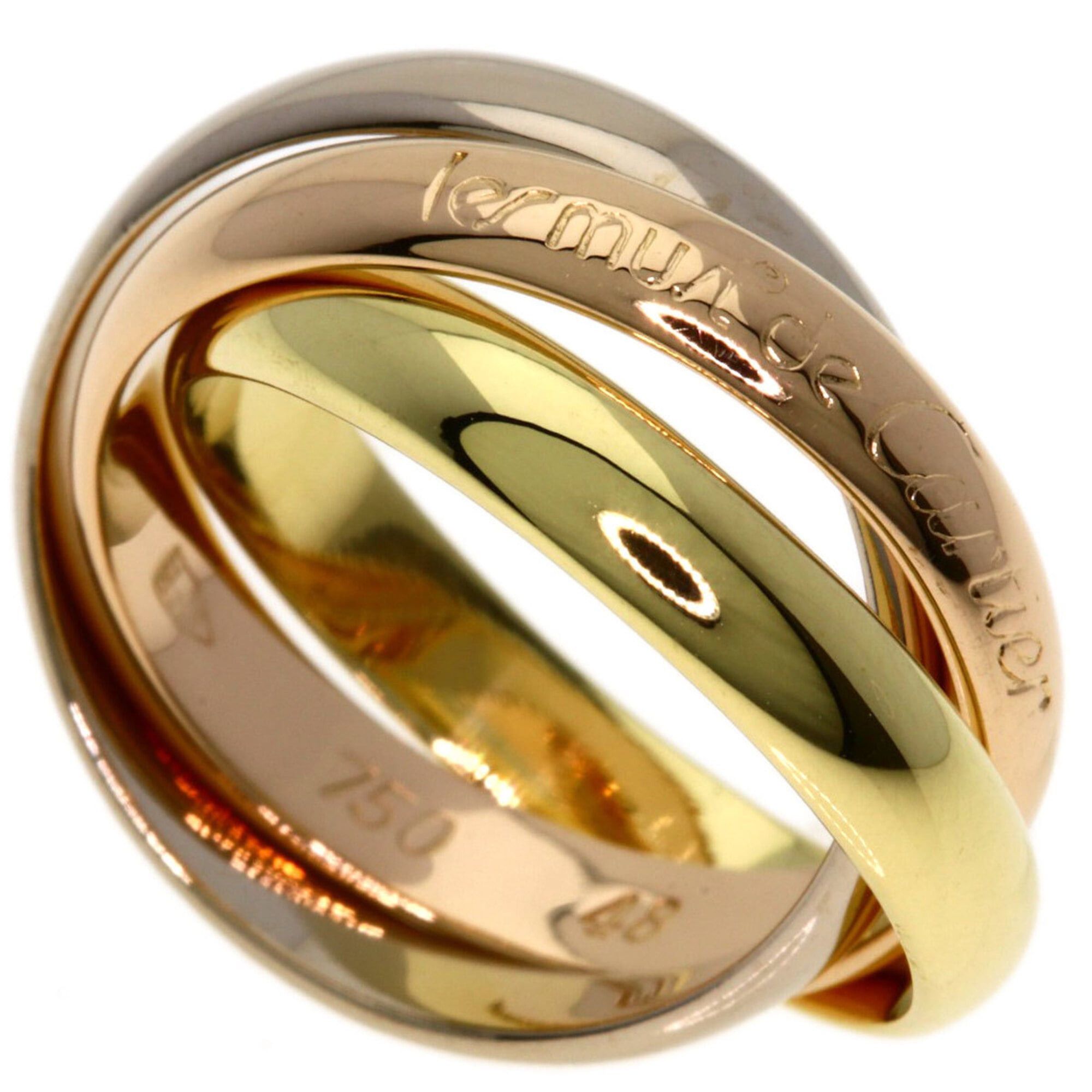 Cartier Cartier Trinity #48 Ring - 18K Yellow Gold/18K Pink White Gold Women's CARTIER Size ONE SIZE - 1 Thumbnail