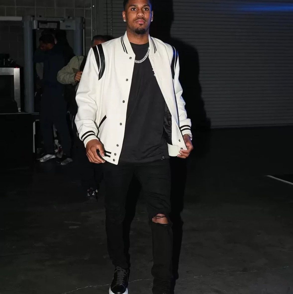 Saint Laurent Paris × Yves Saint Laurent Saint Laurent SLP White Baseball Jacket 2412-Nextarrow Size US M / EU 48-50 / 2 - 8 Thumbnail