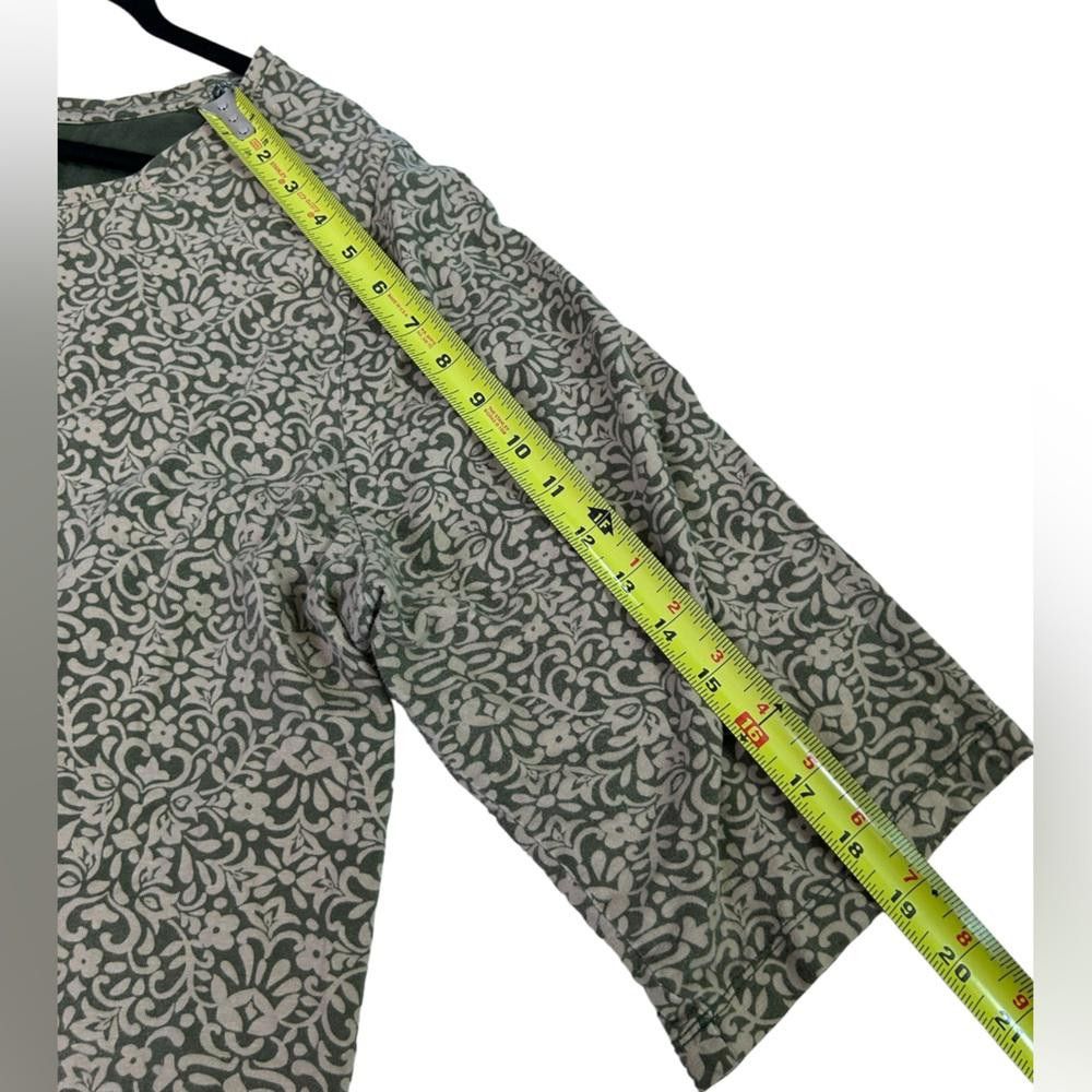 Designer Catherines l Green Beige Floral Top 2X Size XXL / US 16-18 / IT 52-54 - 6 Thumbnail
