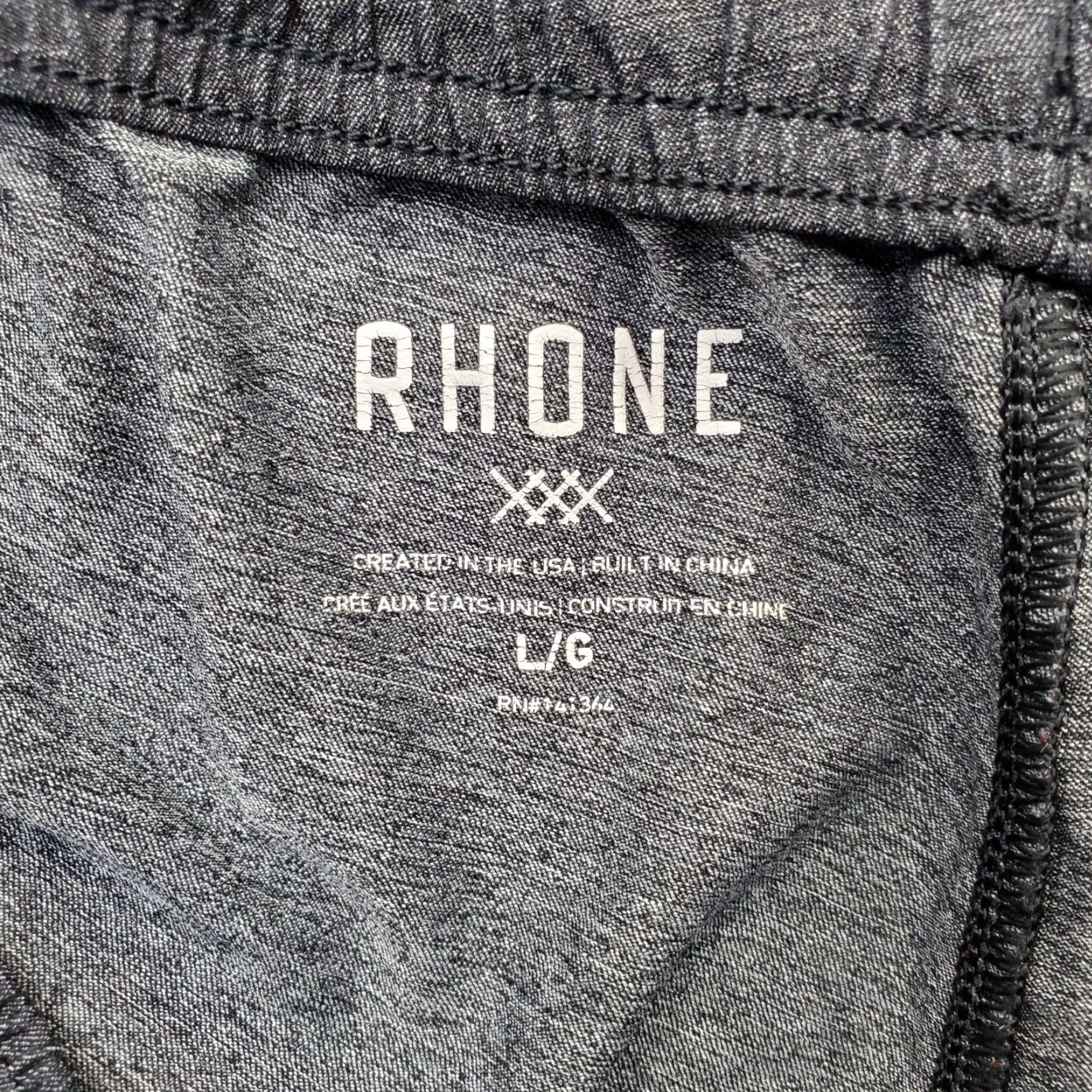 Rhone Rhone Mens Running Shorts Gray Stretch Elastic Waist Pull On L Size US 33 - 6 Thumbnail