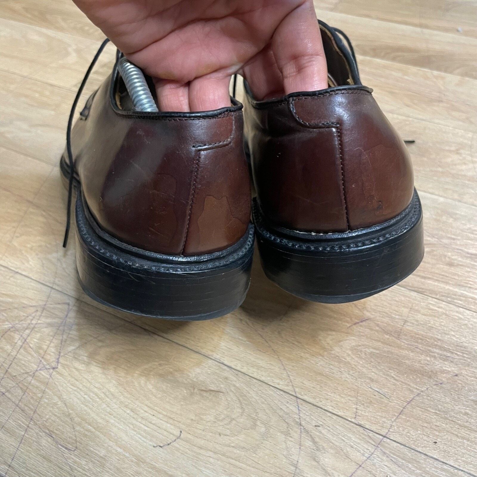 Allen Edmonds Allen Edmonds Park Avenue Oxfords Dress Shoes Brown Leather Size US 7 / EU 40 - 8 Thumbnail