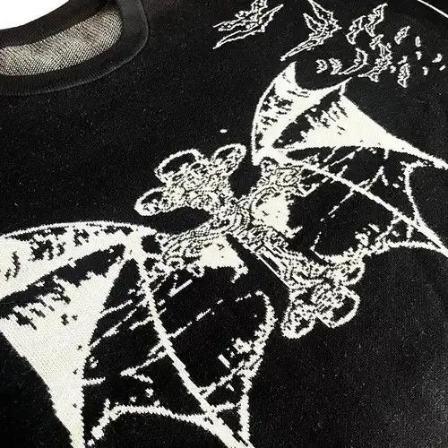 Other winter Dark Bat Hip Hop sweater Gothic Size US M / EU 48-50 / 2 - 2 Thumbnail