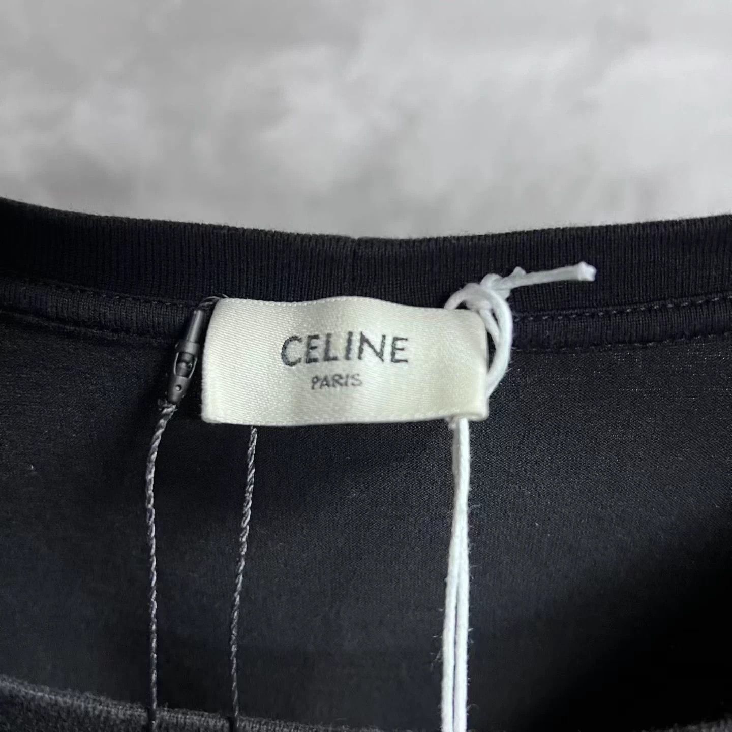 Celine Celine Black Logo Print Oversize Knit Short Tee L Size L / US 10 / IT 46 - 3 Thumbnail