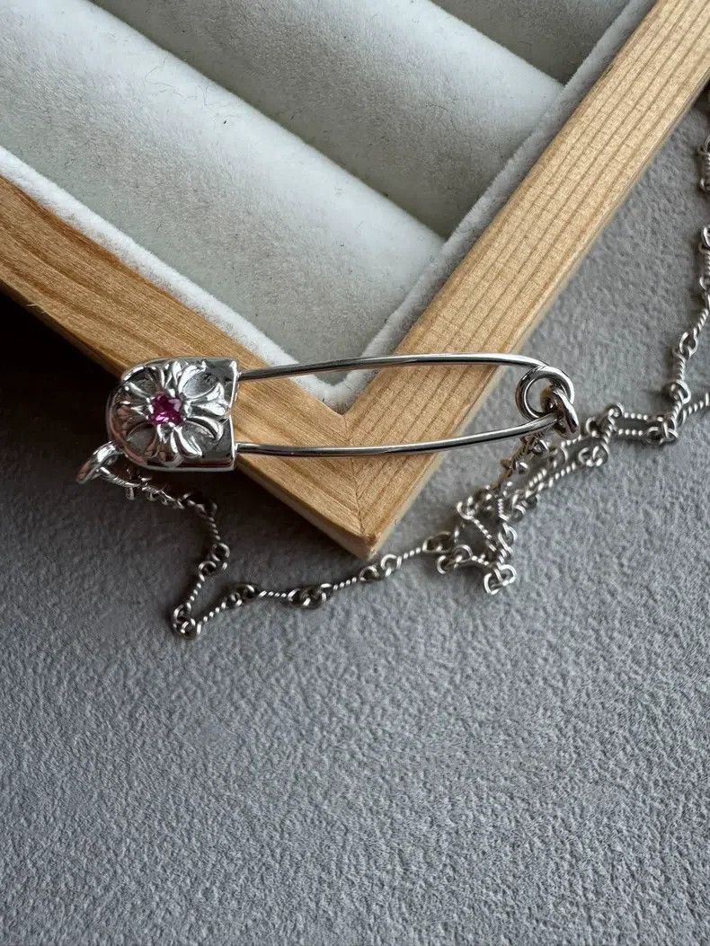 Chrome Hearts CHROME HEARTS 18k white gold pink pin necklace Size ONE SIZE - 2 Thumbnail