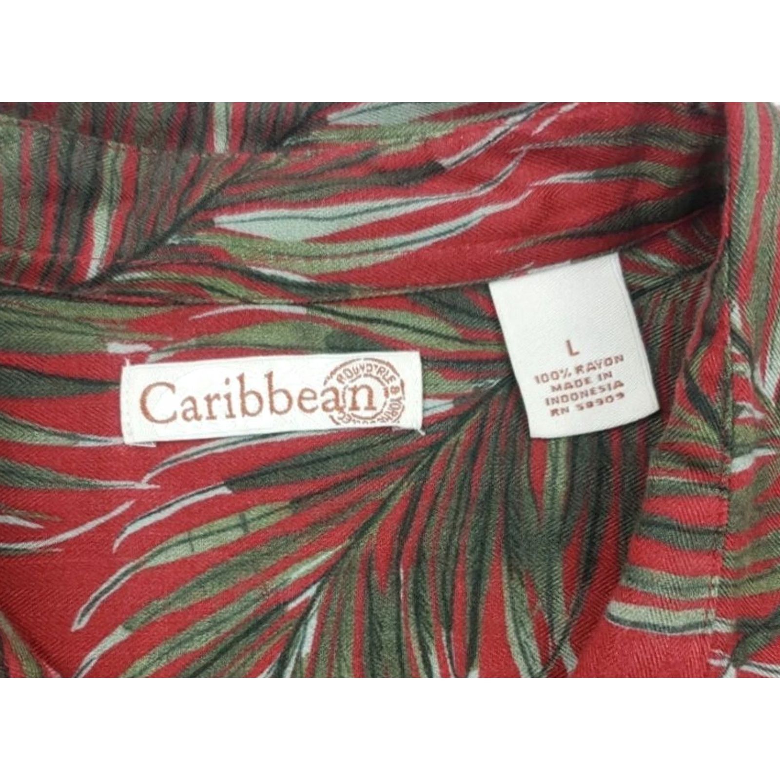 ALOHAS Caribbean Hawaiian Shirt Mens L Button-Up Short Sleeve Floral Aloha Shirt Size US L / EU 52-54 / 3 - 5 Thumbnail