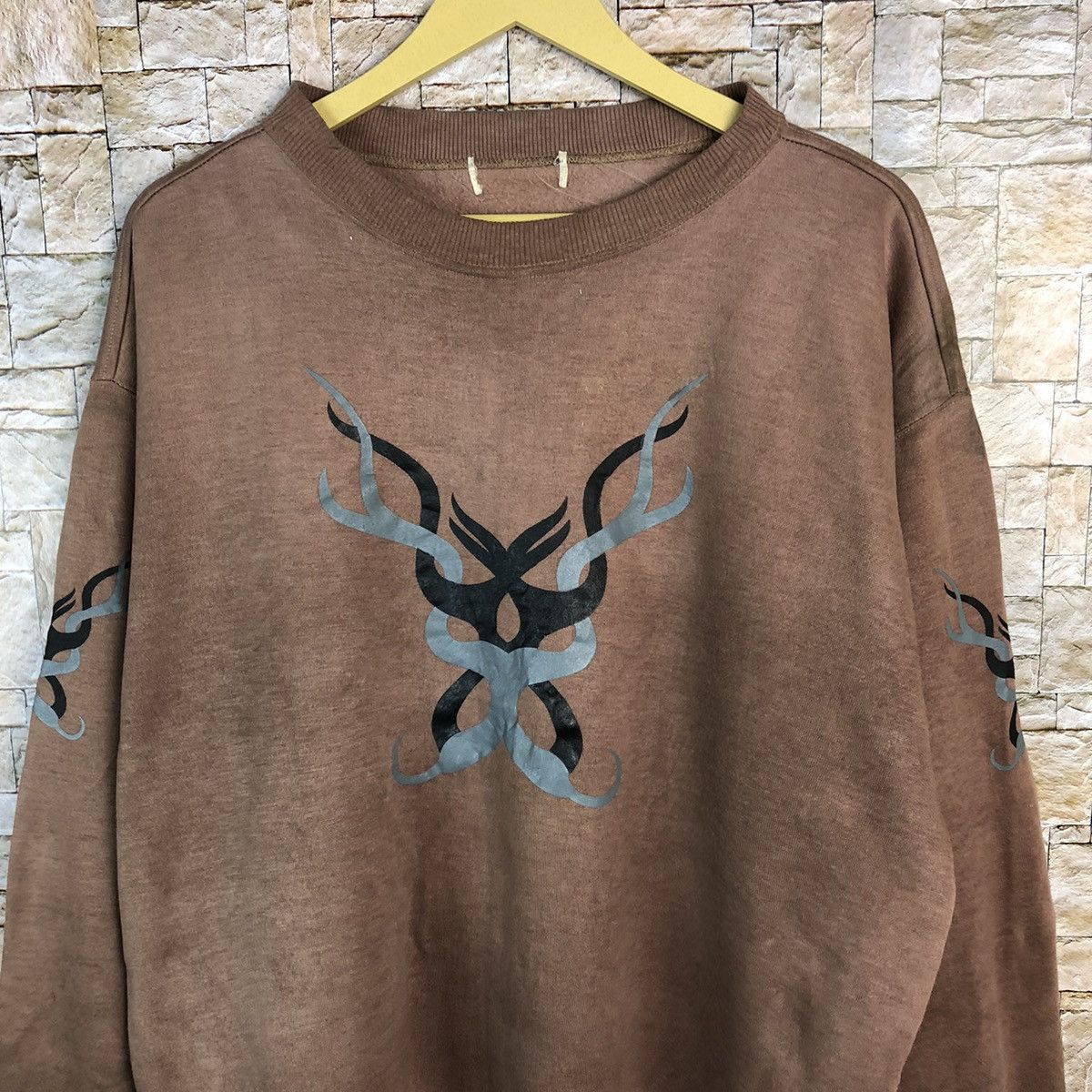 Japanese Brand × Vintage Japanese Brand art vintage Brown Sweatshirt #A711 Size US L / EU 52-54 / 3 - 5 Thumbnail