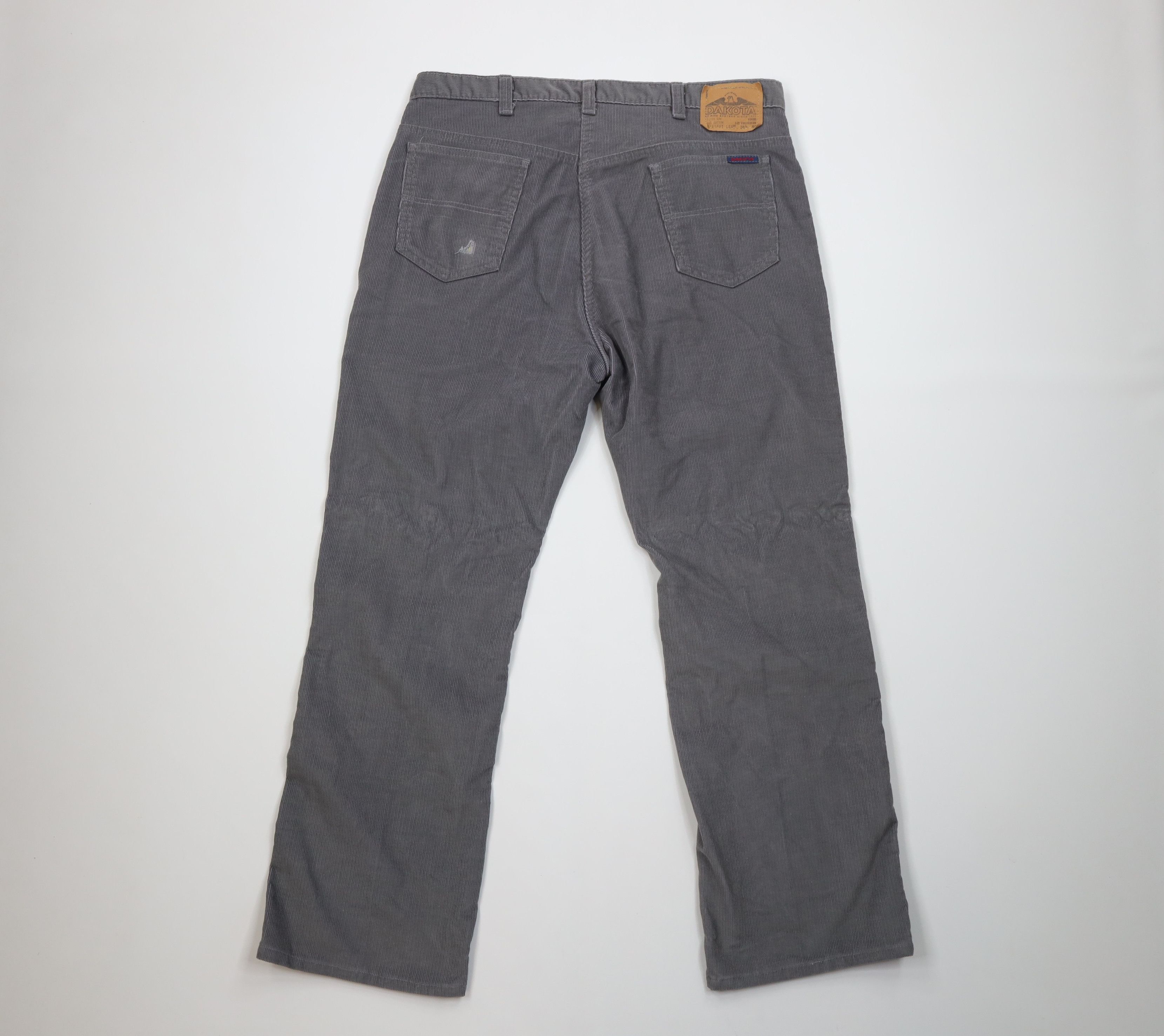 Vintage Vintage 70s Streetwear Straight Leg Corduroy Pants Gray USA Size US 38 / EU 54 - 11 Thumbnail