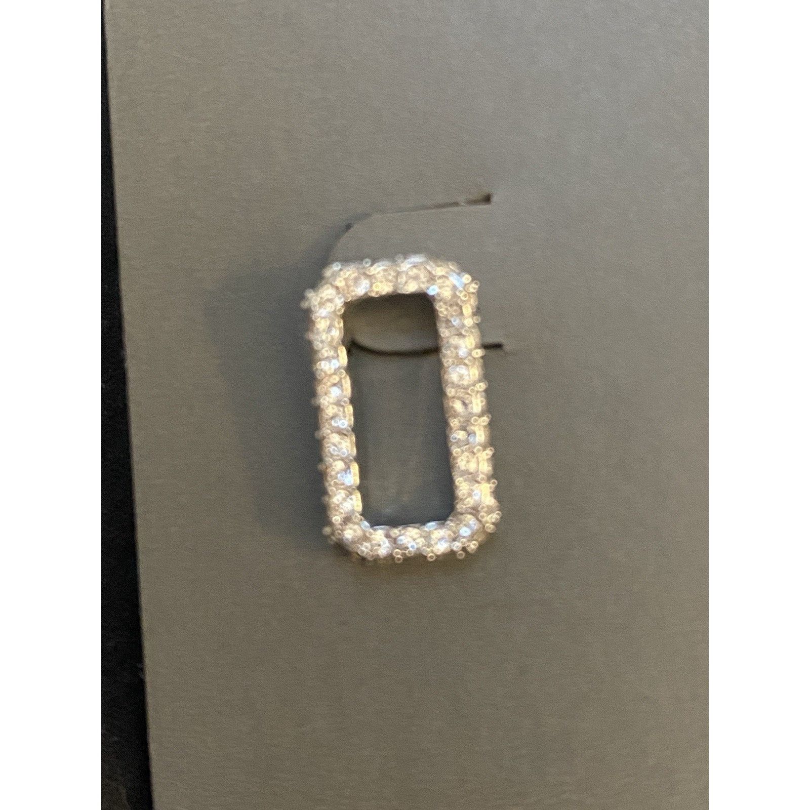 Allsaints All Saints Silver tone Rectangle Sparkle post earrings Size ONE SIZE - 1 Thumbnail