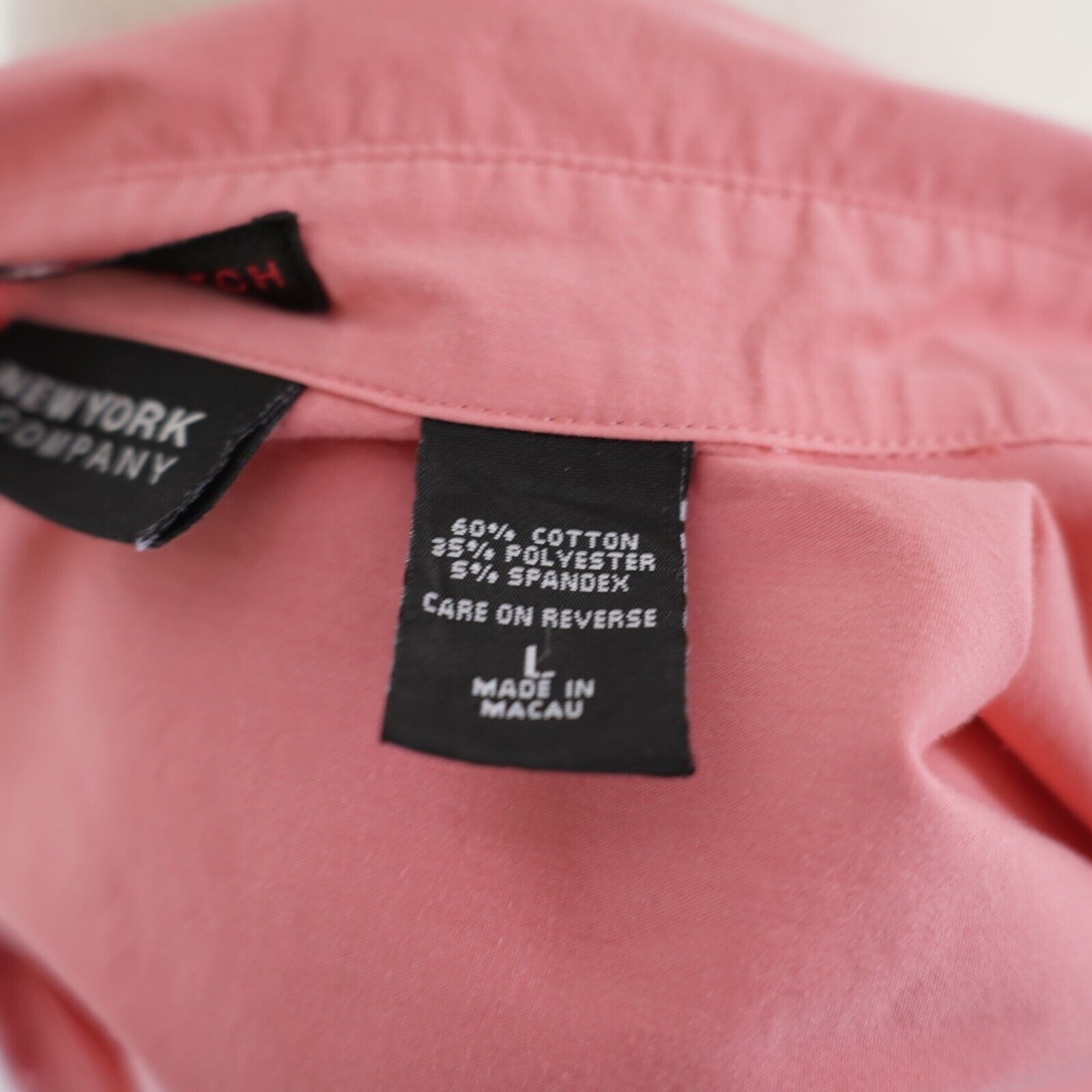 Designer New York & Company City Stretch Pink Large Collared Fitted B Size L / US 10 / IT 46 - 7 Thumbnail