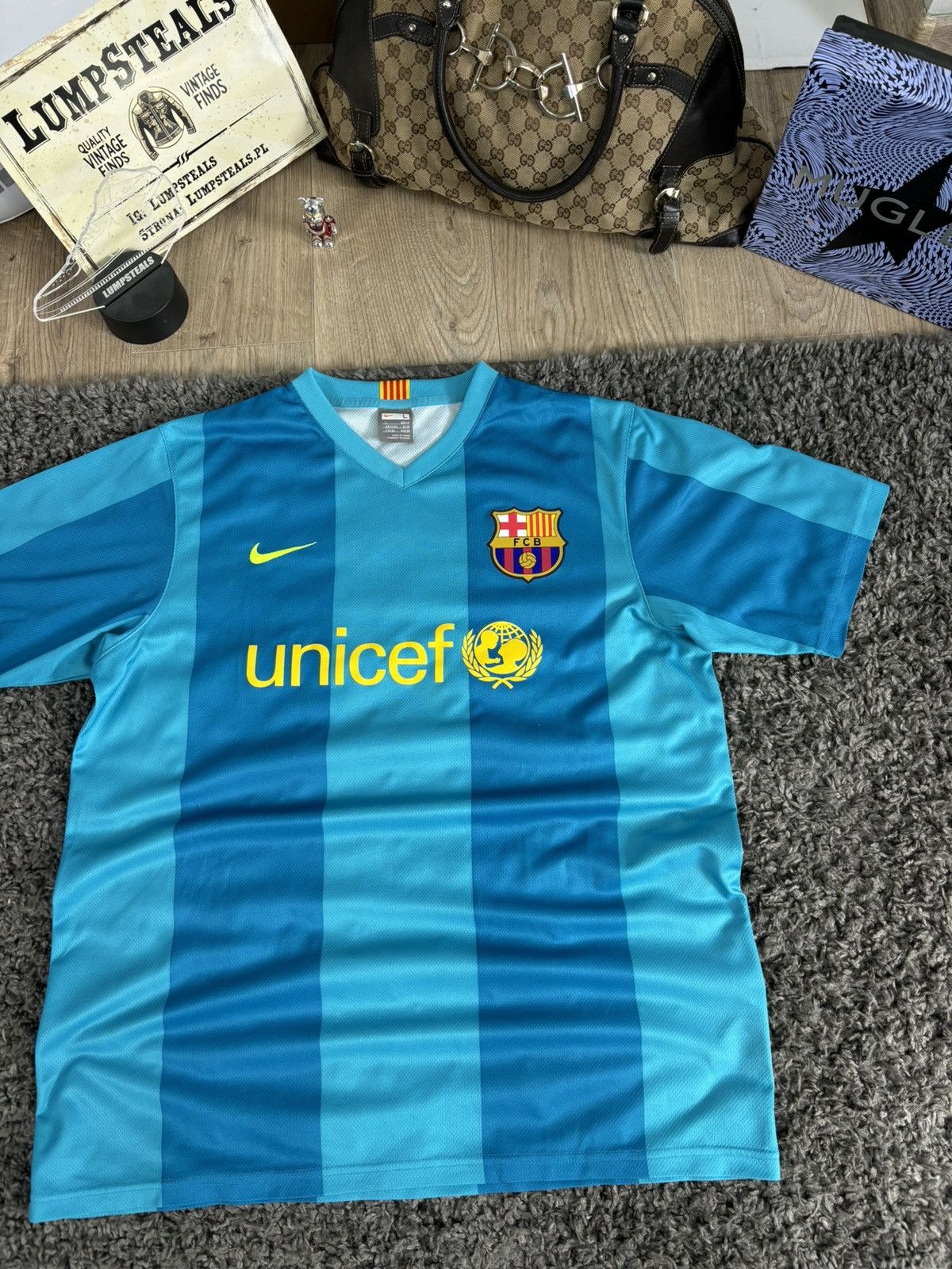 Nike × Vintage Soccer Jersey Nike FC Barcelona Vintage 2007 Blockcore Size US L / EU 52-54 / 3 - 3 Thumbnail