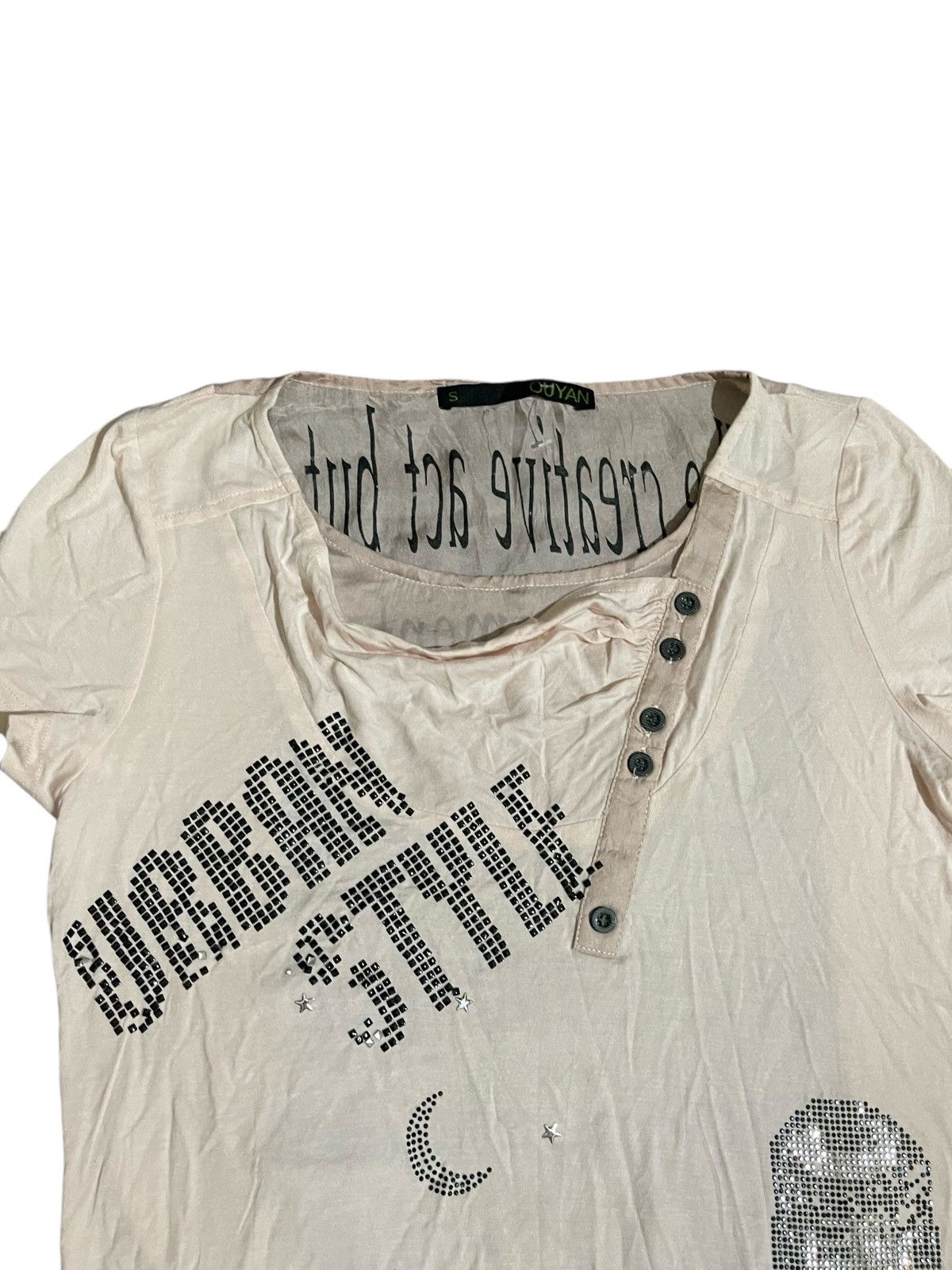Japanese Brand Y2K Ouyan If Six Was Nine Style Poem T Shirt Size US S / EU 44-46 / 1 - 6 Thumbnail
