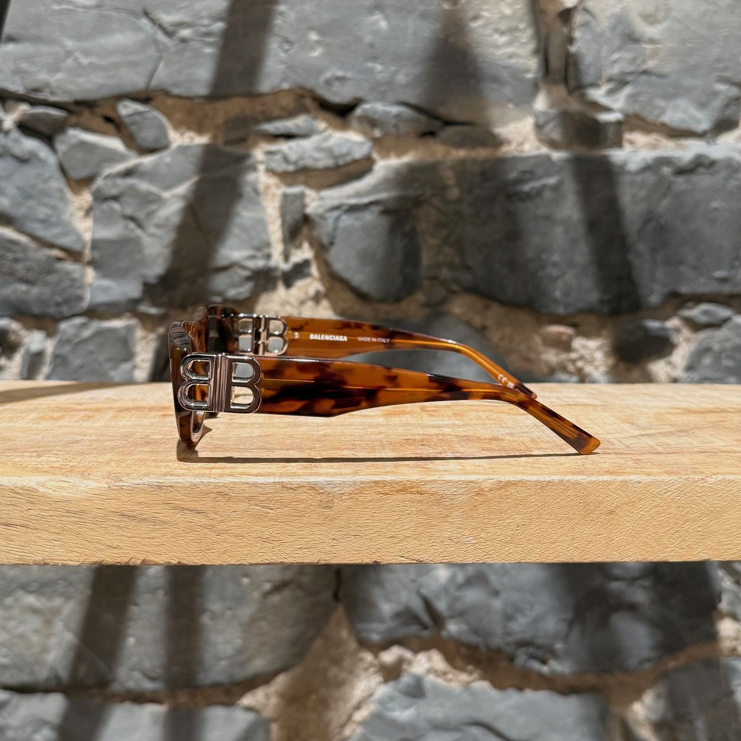 Balenciaga Balenciaga BB0095S Brown Cat Eyes Sunglasses Size ONE SIZE - 3 Thumbnail