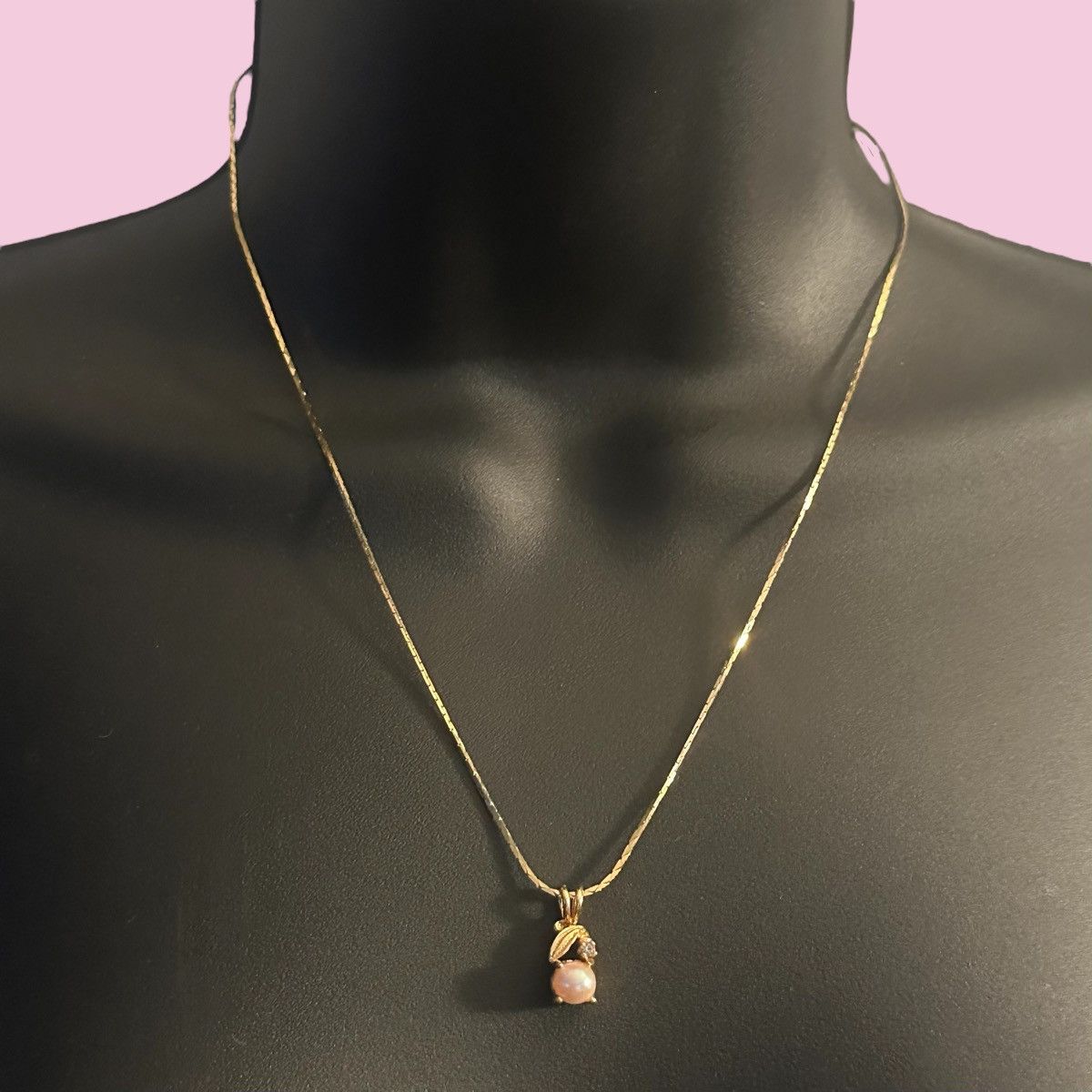 Vintage Vintage gold tone pearl drop pendant necklace Size ONE SIZE - 1 Thumbnail