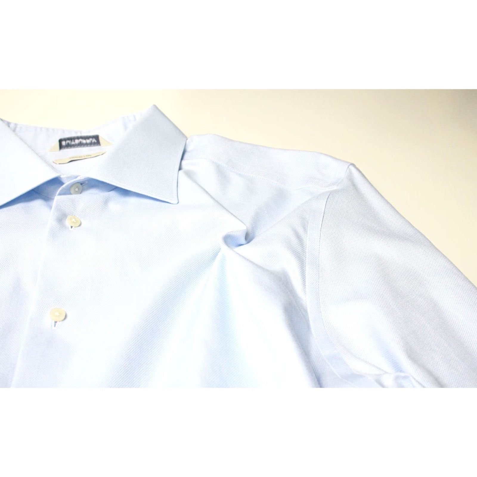 Suitsupply Suitsupply Traveller Slim Fit Formal Shirt Men's Blue Spread Collar 43 / 17 100% Cotton Slim Dress Shirt Size 46R - 5 Thumbnail