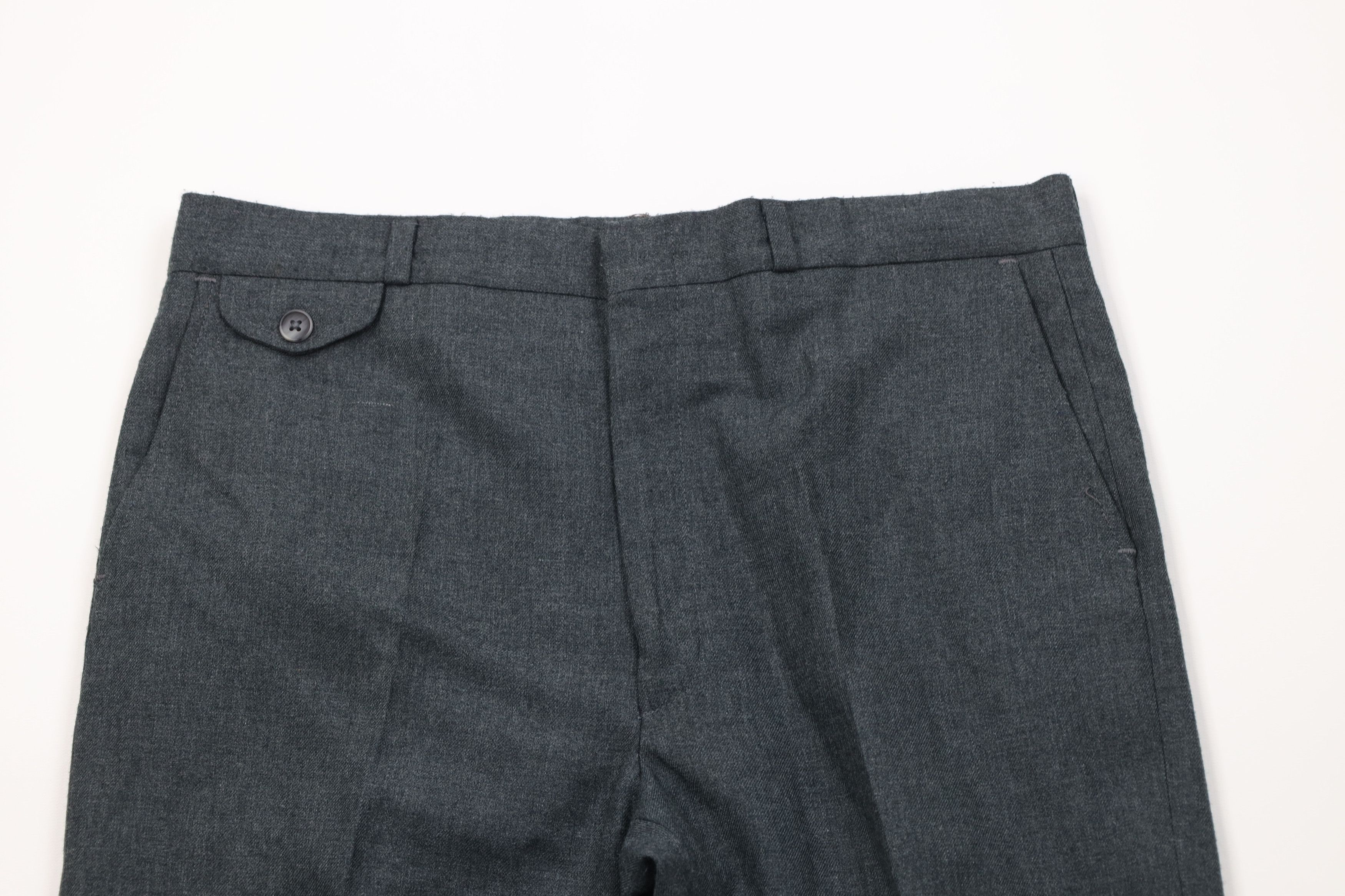 Vintage Vintage 70s Streetwear Heavy Wool Knit Chino Pants Gray USA Size US 34 / EU 50 - 2 Thumbnail