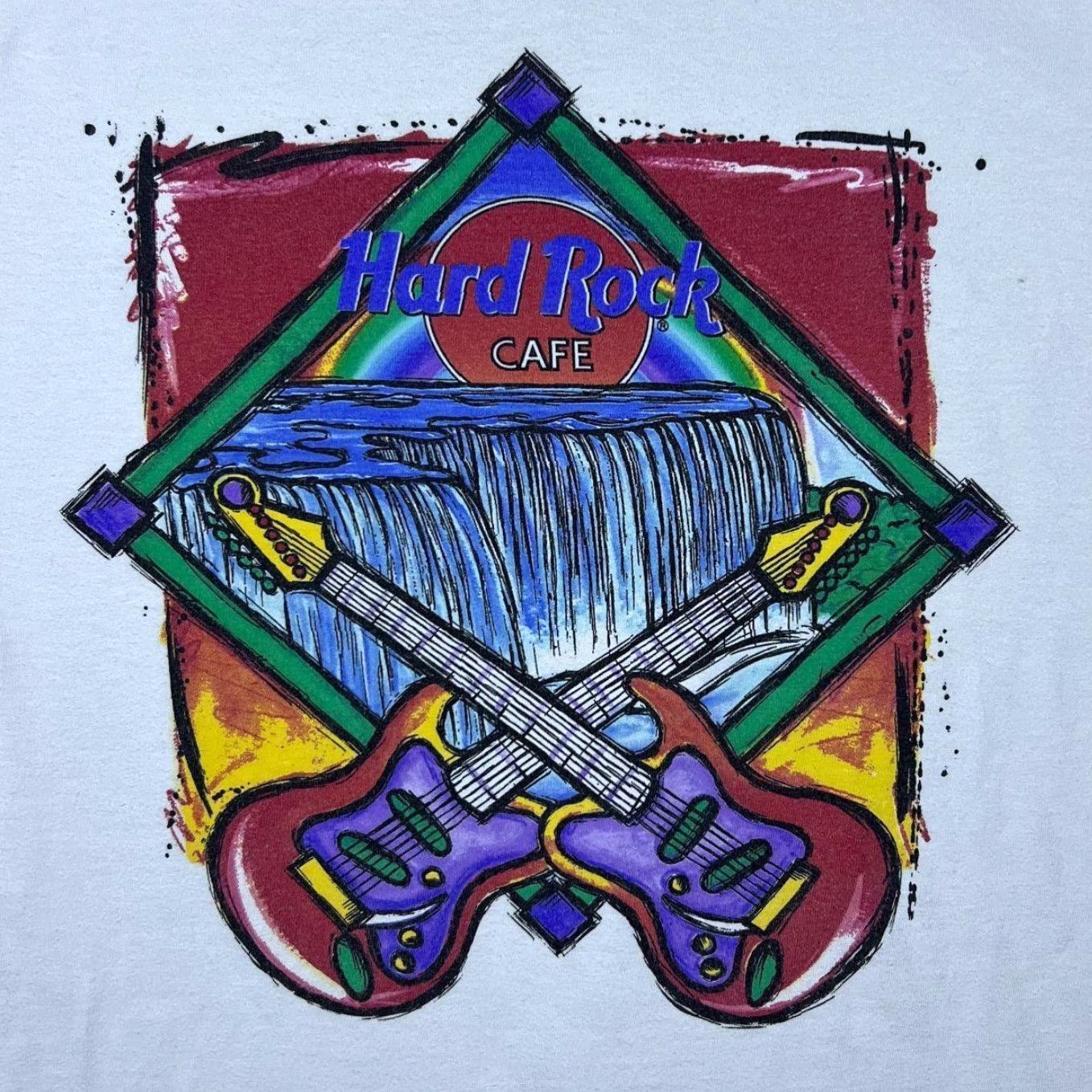 Hard Rock Cafe VINTAGE Hard Rock Cafe Niagara Falls Souvenir Graphic White T-Shirt Large XL Mens Shirt, Graphic Print, 90s Size US L / EU 52-54 / 3 - 3 Thumbnail
