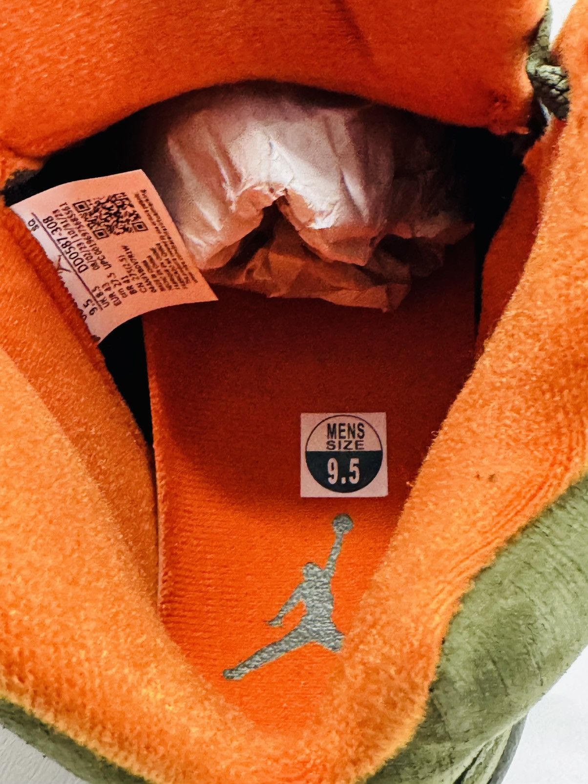 Jordan Brand Air Jordan 5 Retro 2023 Army Olive/Solar Orange Size US 9.5 / EU 42-43 - 7 Thumbnail