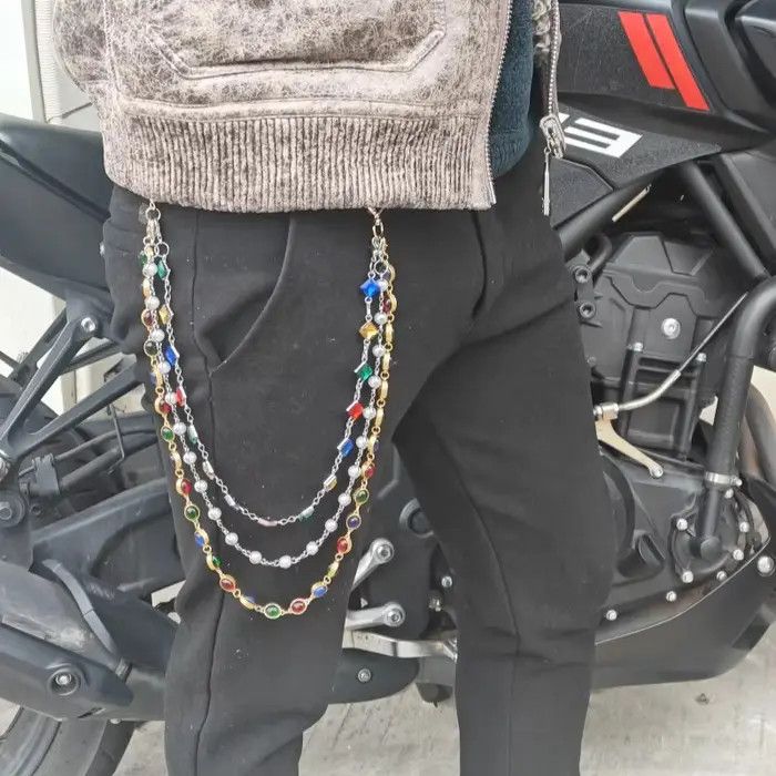 Jewelry 3 Layer Long Wallet Chain Waist Pants Size ONE SIZE - 5 Thumbnail