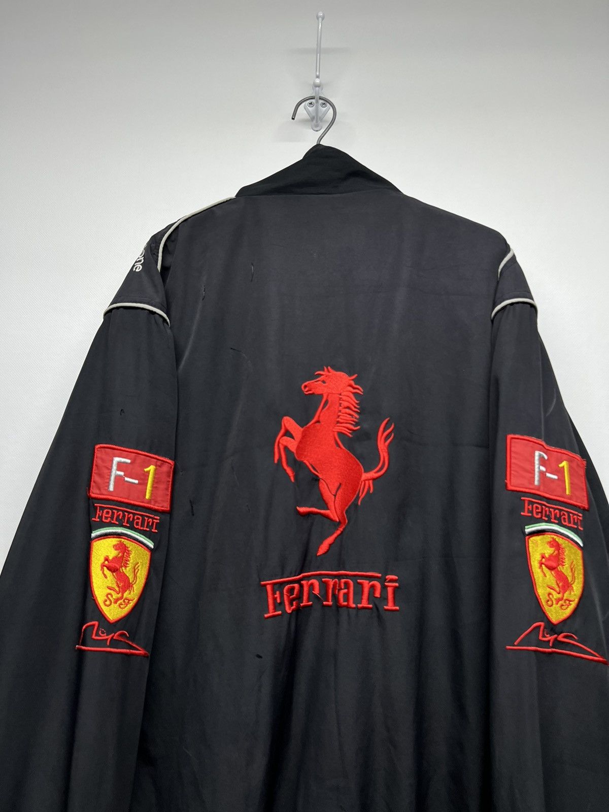 Vintage Y2k Ferrari F1 Faded Nylon Racing Jacket 00’s
