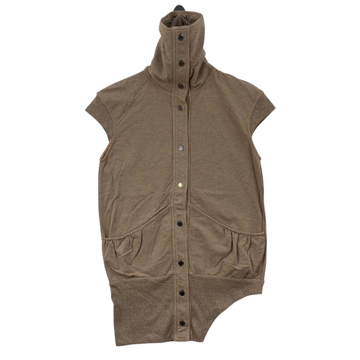 PATRIZIA PEPE Firenze Brown Turtleneck Sleeveless Sweater