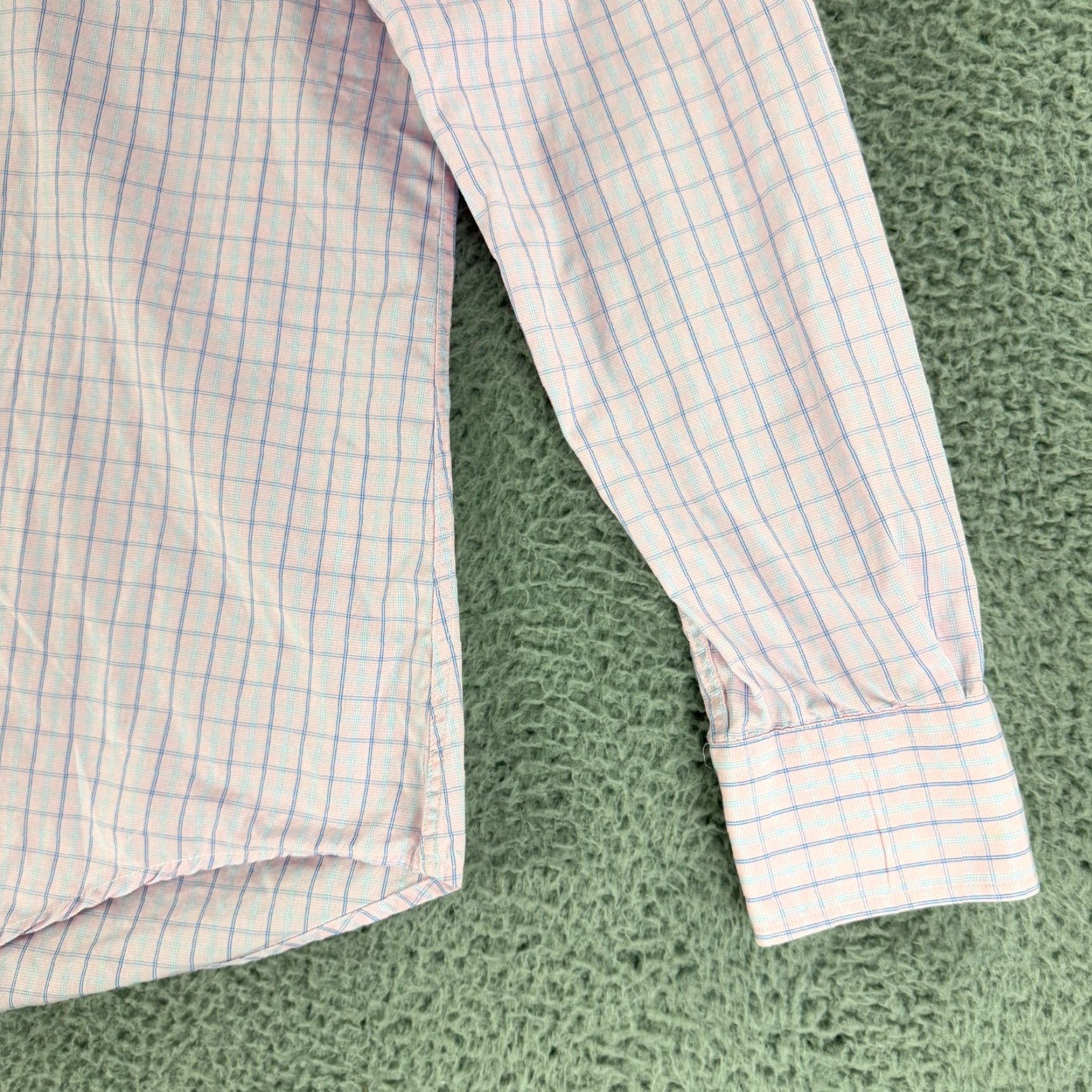 Pinko Gitman Bros. Button-Up Shirt Mens Medium Pink Plaid Long Sleeve VTG USA Made Size US M / EU 48-50 / 2 - 3 Thumbnail