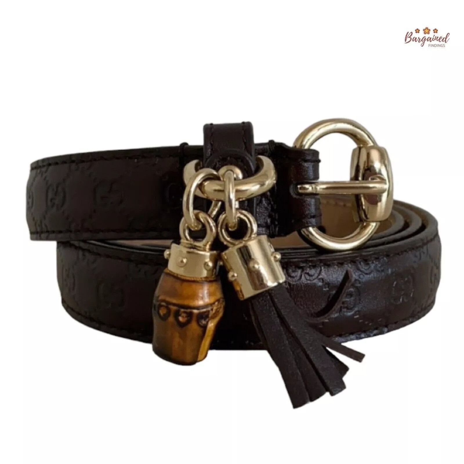 Gucci Microguccissima Leather Slim Horsebit Buckle Belt