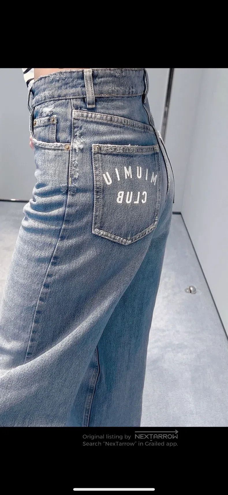 Miu Miu Miu Miu 25 High waist denim trousers Size 25" / US 0 / IT 36 - 1 Thumbnail