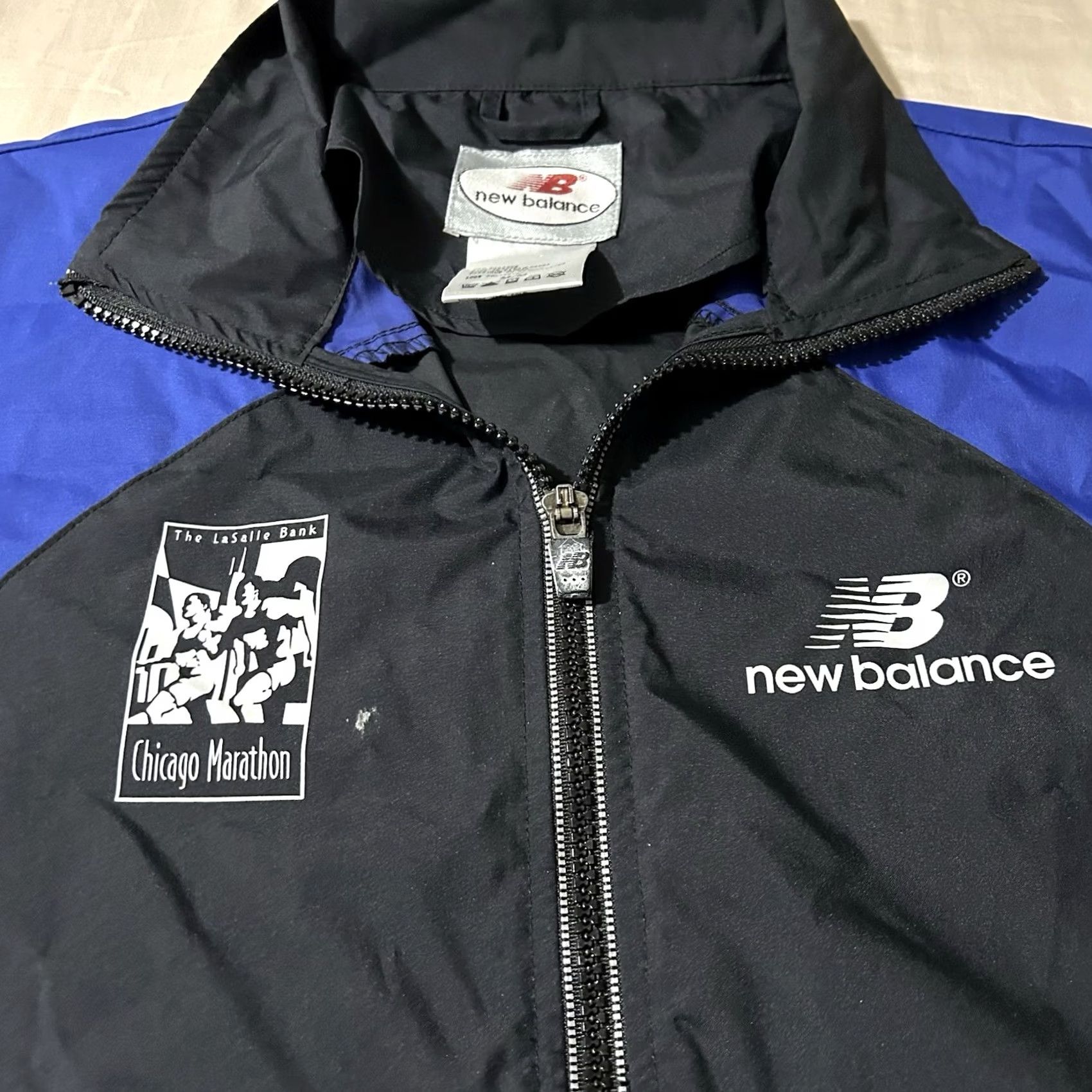 New Balance VINTAGE New Balance Windbreaker Jacket Chicago Marathon M Men Blue Nylon Jacket Medium Size US M / EU 48-50 / 2 - 4 Thumbnail