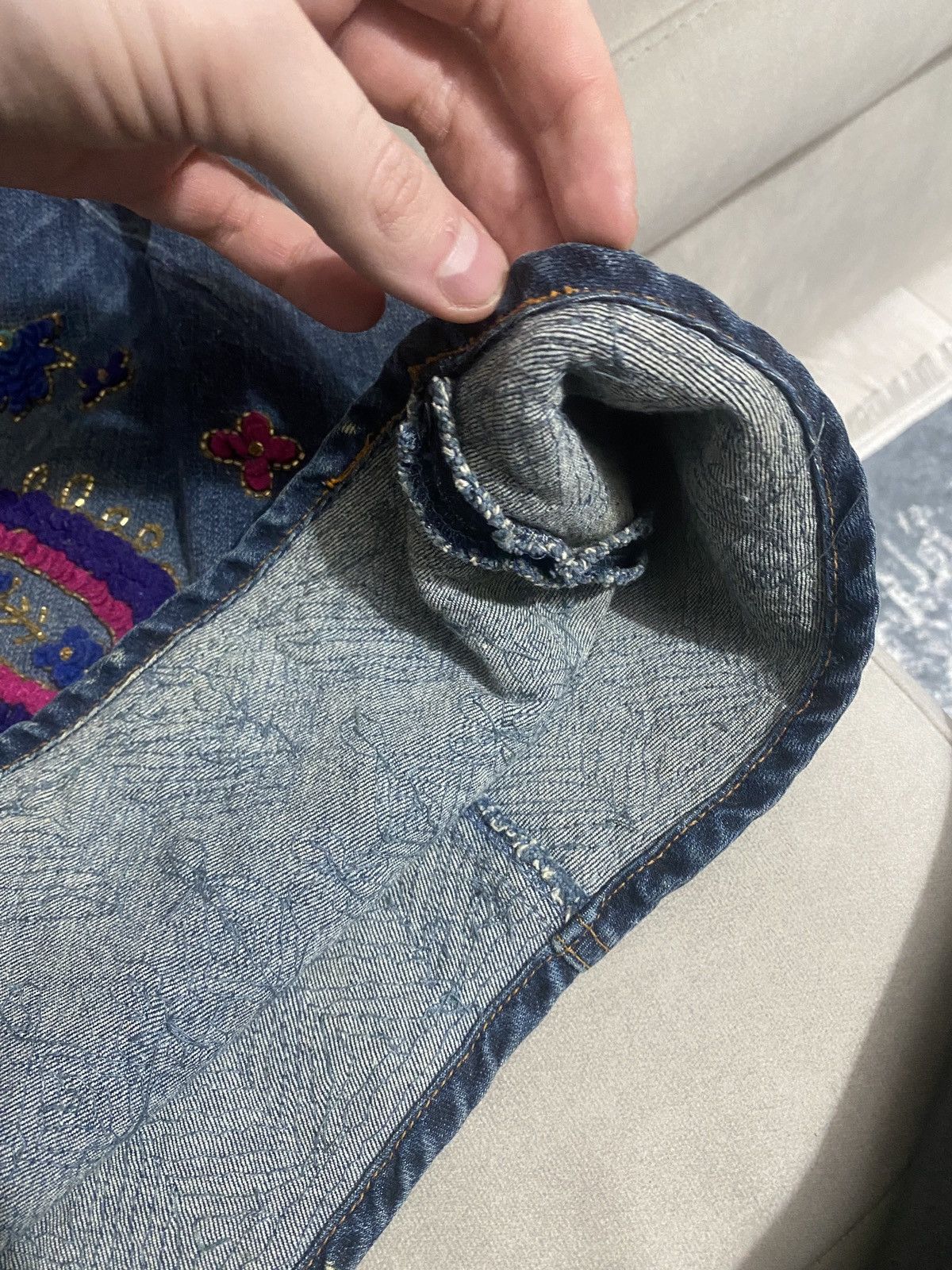 Dolce & Gabbana Dolce&gabbana Luxury rare denim skirt with flowers Size 27" / US 4 / IT 40 - 13 Thumbnail