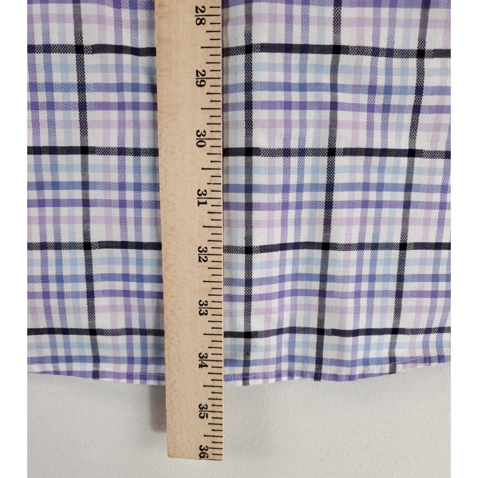 Vintage Thomas Dean Shirt Button Up Check Plaid Blue Purple Long Sleeve Mens XXL Size US XXL / EU 58 / 5 - 5 Thumbnail