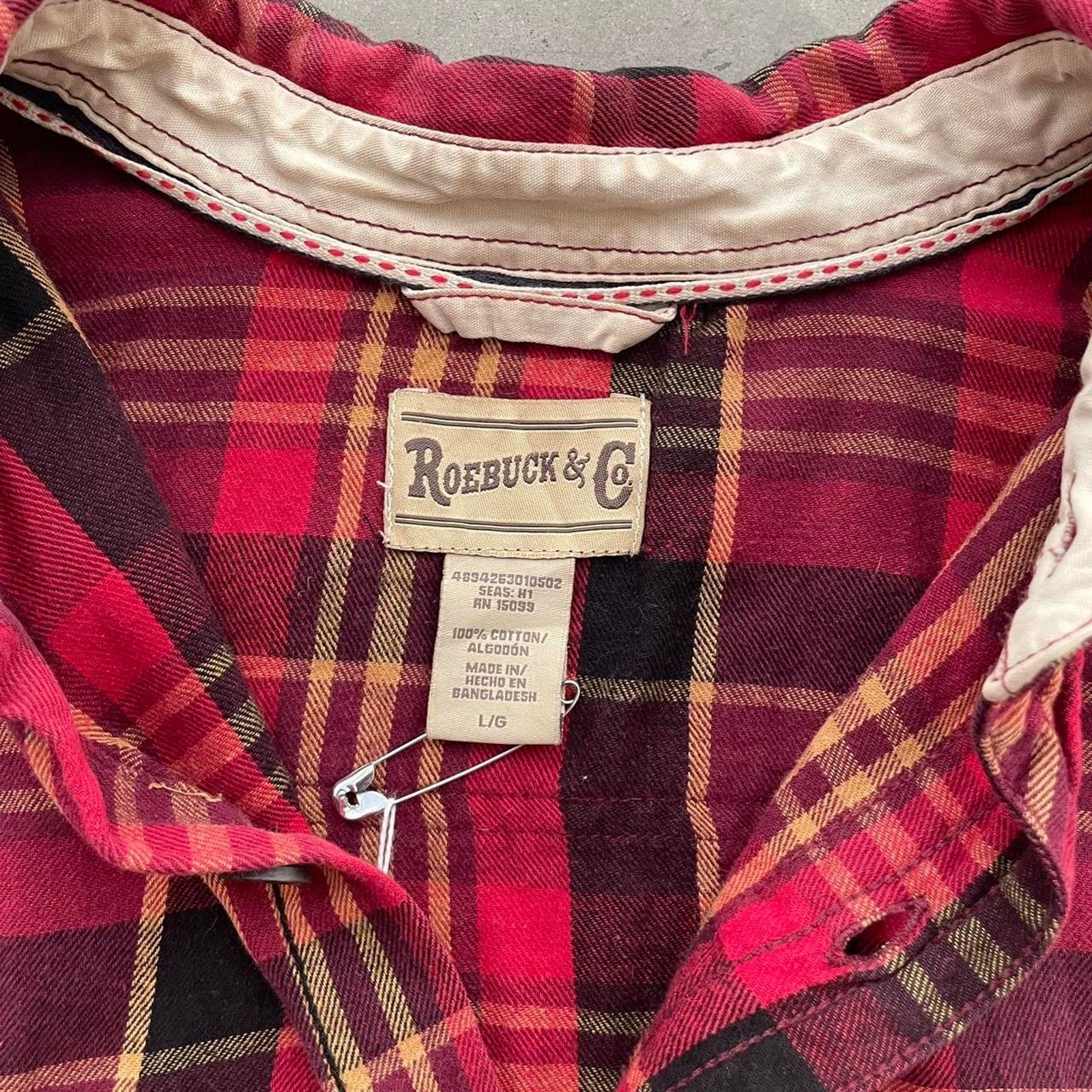 Vintage Vintage Red Plaid Flannel Shirt Size US L / EU 52-54 / 3 - 4 Thumbnail