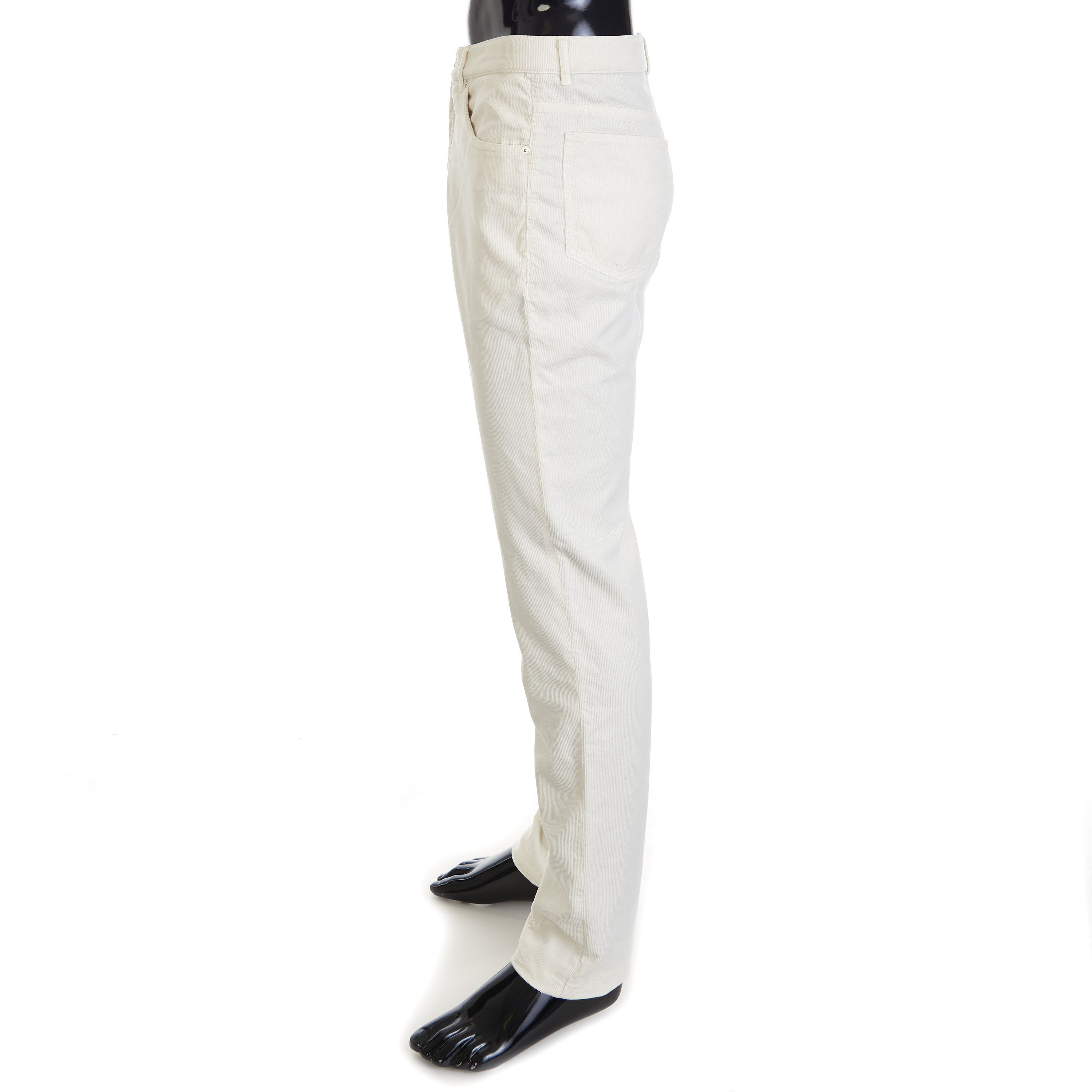 Brunello Cucinelli Off White Garment-Dyed Italian Fit Five-pocket Trousers Size US 26 / EU 42 - 3 Thumbnail