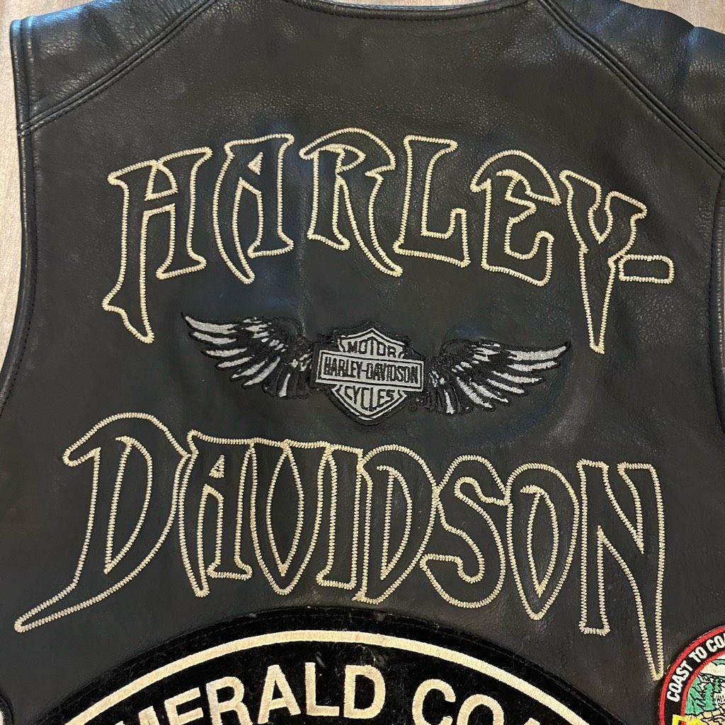 Harley Davidson Harley Davidson Motorcycle Bike Black Leather Vest Men Small Size US S / EU 44-46 / 1 - 8 Thumbnail