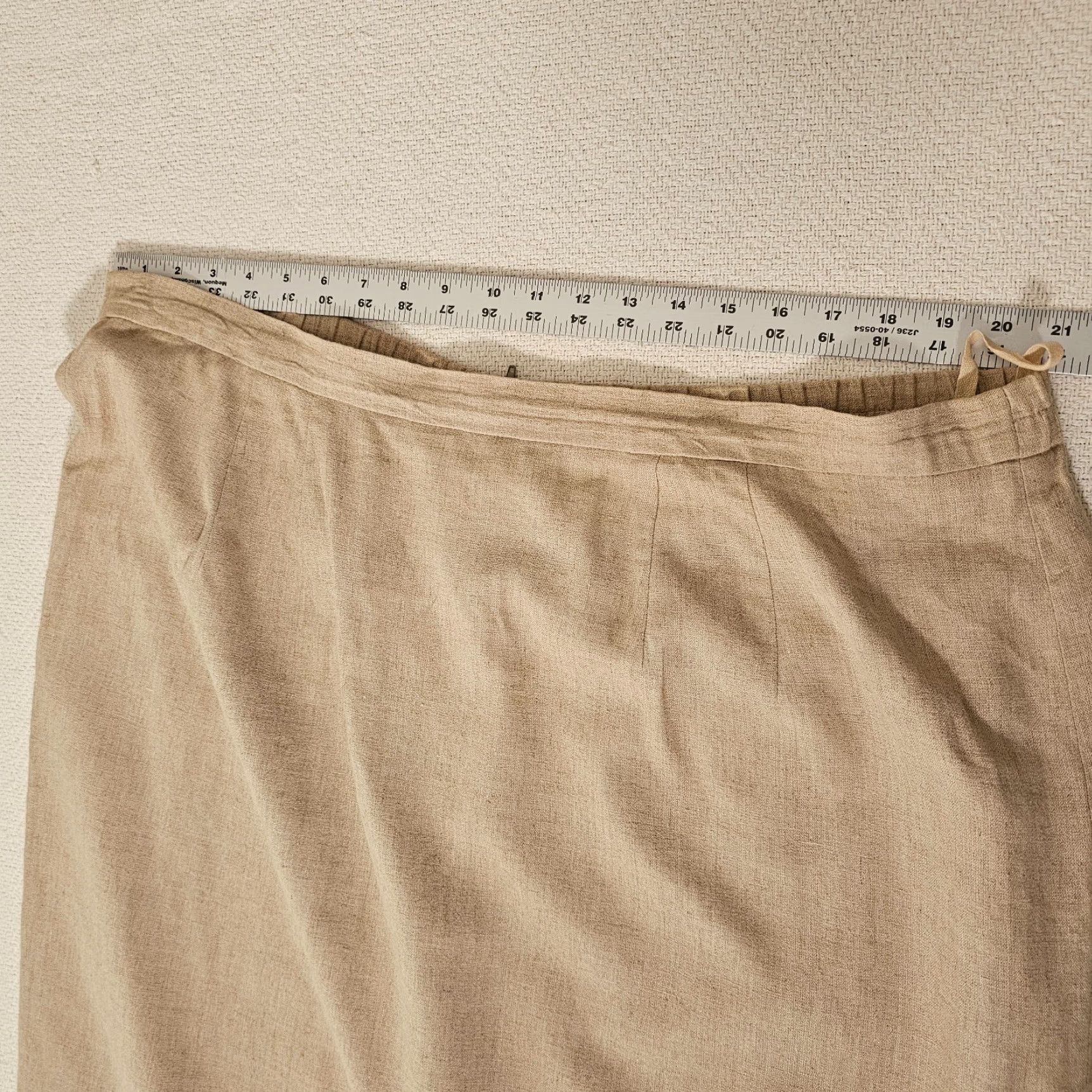Vintage Jessica Howard Linen Blend Midi Skirt Beige Plus Size 18 Women’s Skirt Suit Beige 18 Plus Women’s Size 40" / US 18 - 5 Thumbnail