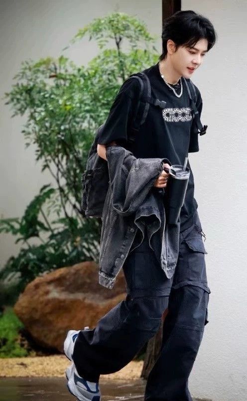 Balenciaga Balenciaga size S Work pants, splash ink to make old desig Size US 27 - 6 Thumbnail