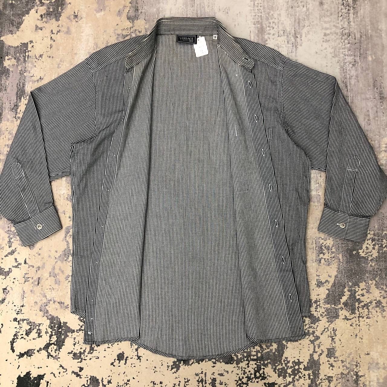 Versace T534. VERSACE HICKORY STRIPED SHIRTS Size US L / EU 52-54 / 3 - 8 Thumbnail