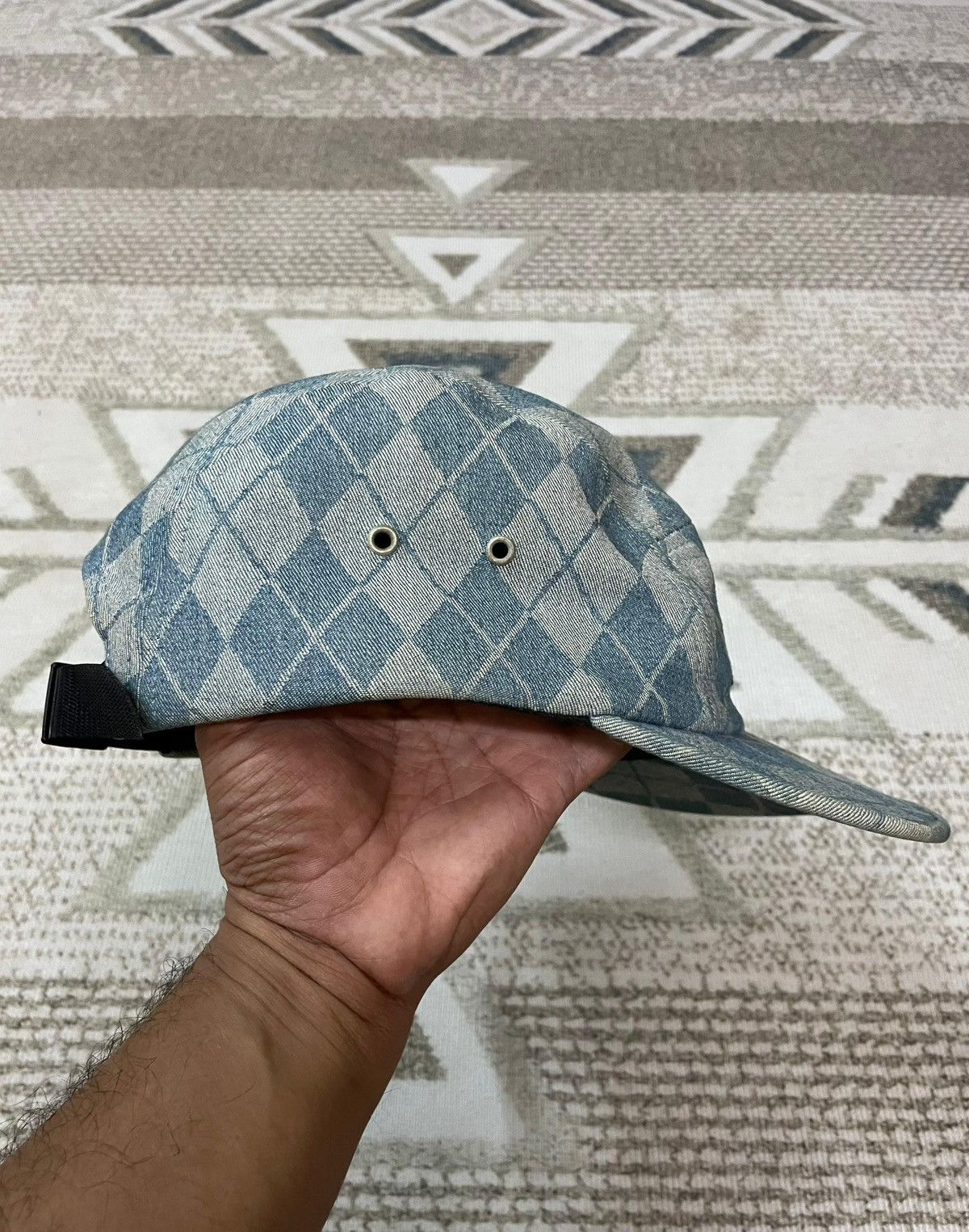 Supreme Supreme Denim Argyle Camp Cap Size ONE SIZE - 3 Thumbnail