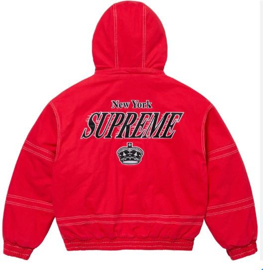 Supreme Supreme Mitchell & Ness Twill Stadium Jacket Red XL Size US XL / EU 56 / 4 - 1 Thumbnail
