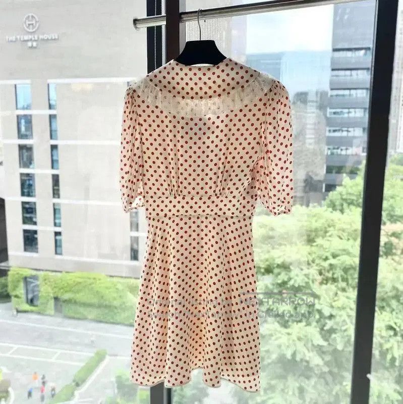 Miu Miu Miu Miu Polka Dot Silk Dress for Women . Size XXS / US 00 / IT 34 - 2 Thumbnail