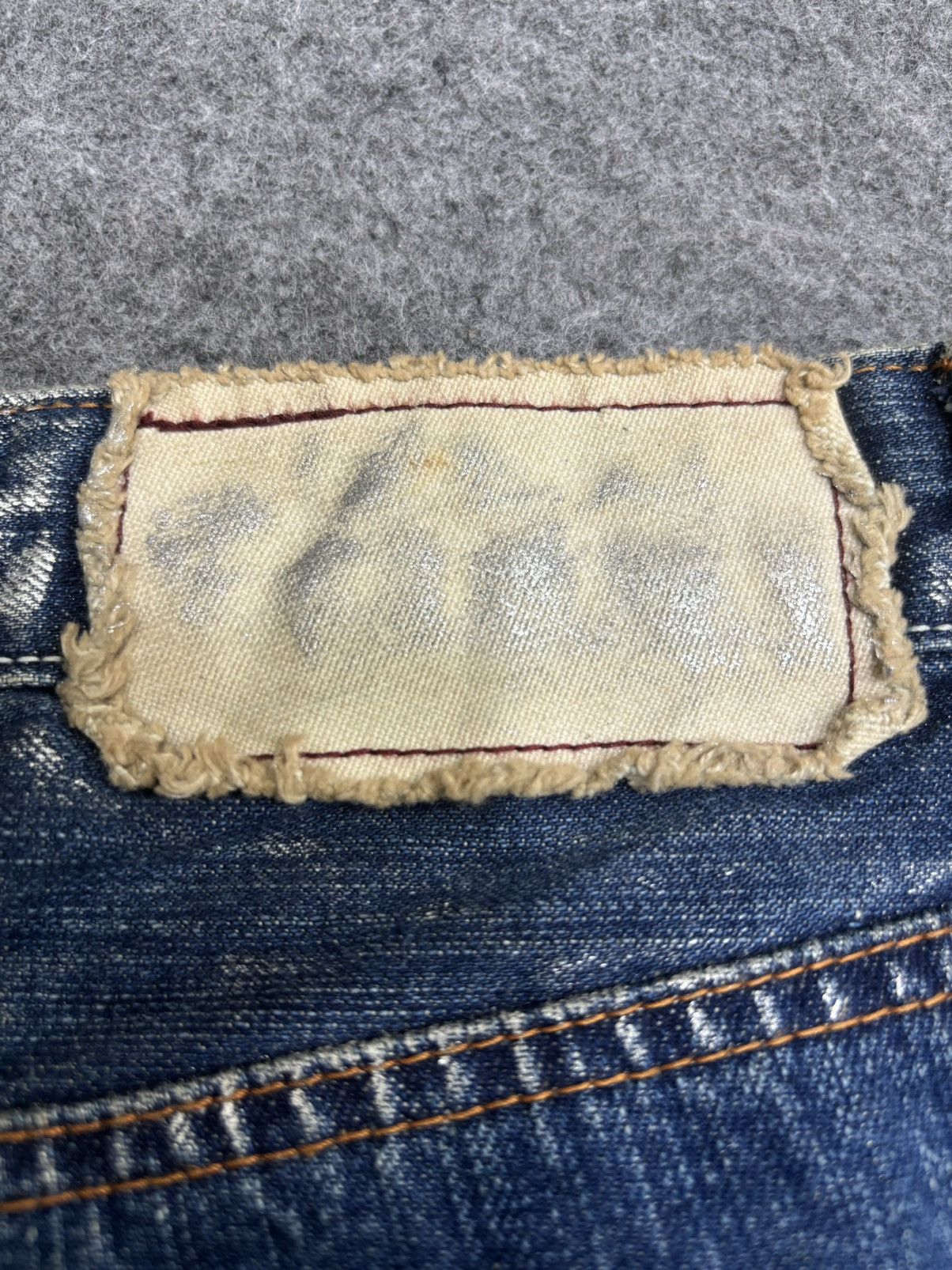 Japanese Brand 💥Flare💥Vintage 90s Blue Way Paint Minimalist Denim F522 Size US 32 / EU 48 - 16 Thumbnail