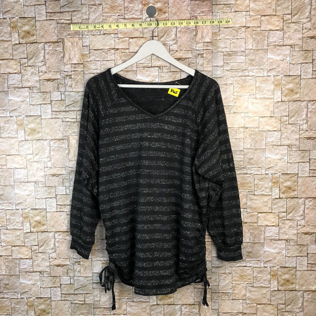 Homespun Knitwear × Japanese Brand × Solid and Striped JILI Black Stripe Knitwear #A865 Size L / US 10 / IT 46 - 1 Thumbnail