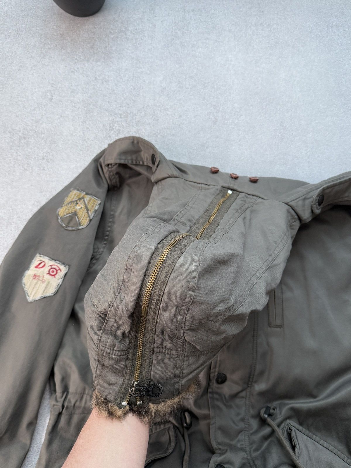 Diesel Diesel Parka Jacket Faux Fur Y2K Hood Military Alaska Style Size US L / EU 52-54 / 3 - 10 Thumbnail