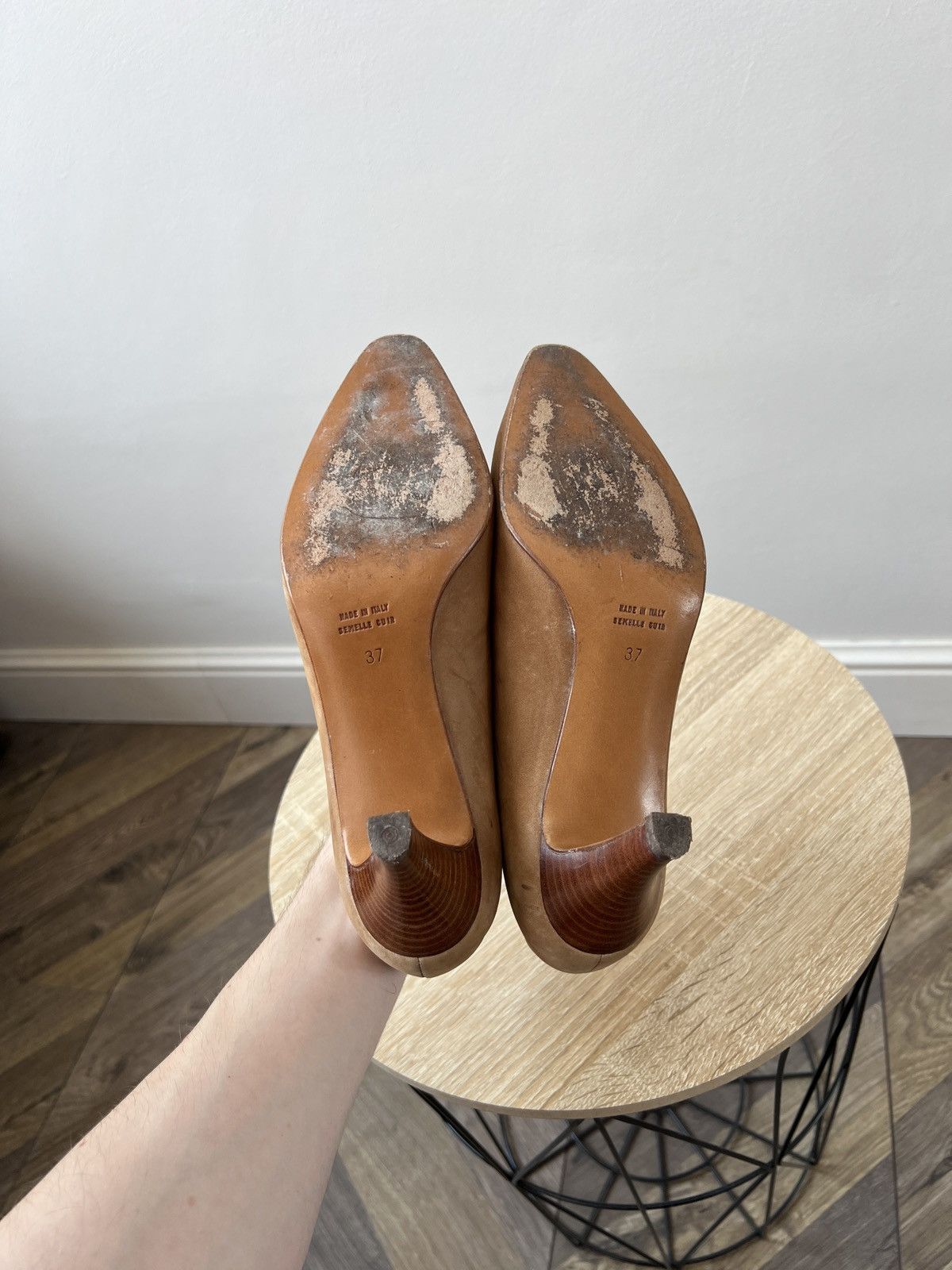 Celine Vintage Celine Women’s Brown Suede Leather Heels Pointed Toe Size US 7 / IT 37 - 13 Thumbnail
