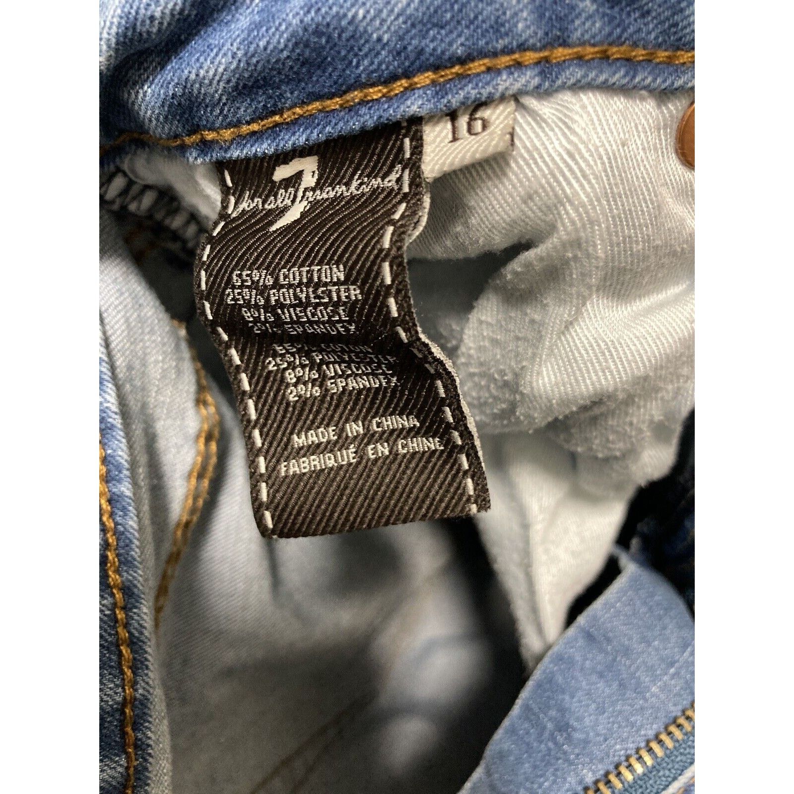 7 For All Mankind 7 FOR ALL MANKIND SLIMMY Denim Jeans Boy Size 16 Distressed Size 38" / US 16 / IT 52 - 5 Thumbnail