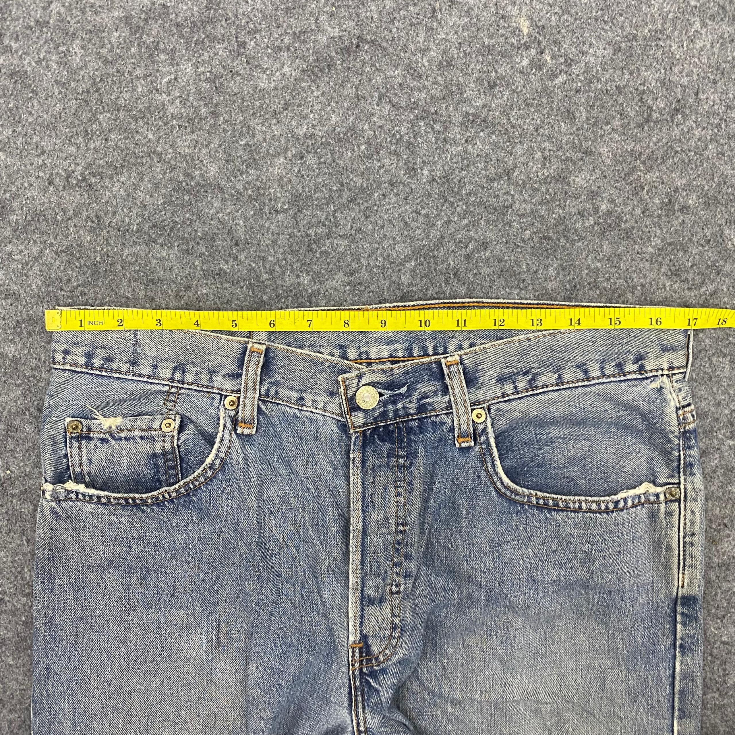 Levi's 💥Best Offer💥Vintage Levis 501 Distressed denim Size US 34 / EU 50 - 4 Thumbnail