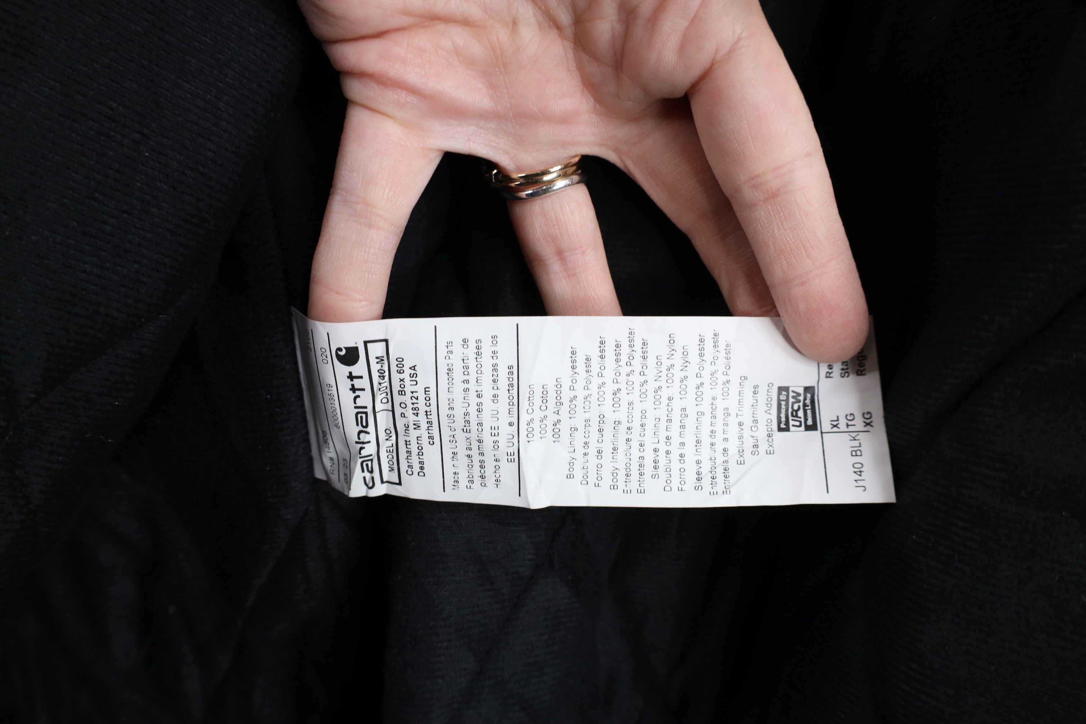 Carhartt Vintage Y2K Carhartt Quilted Canvas Hooded Jacket Black USA Size US XL / EU 56 / 4 - 12 Thumbnail