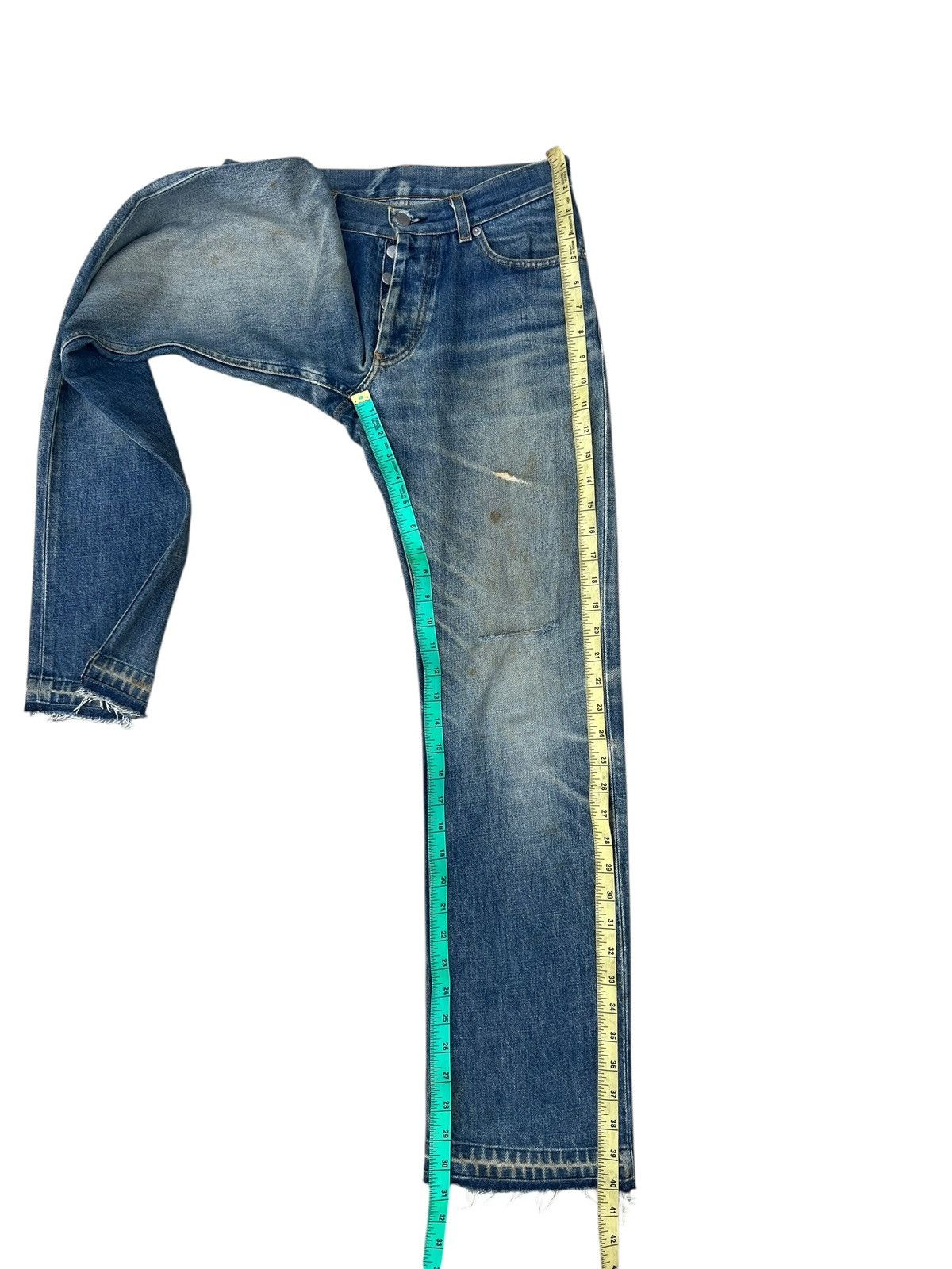 Helmut Lang Vintage Helmut Lang GLJeans Aging Distress Mud Denim Jeans Size US 29 - 6 Thumbnail