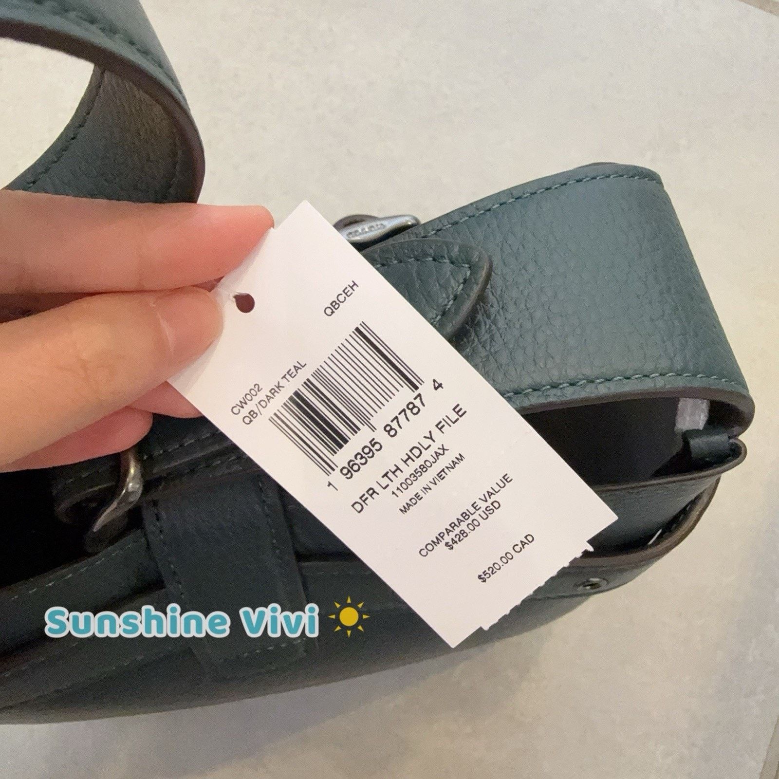 Coach NWT Coach Hadley Convertible Bag Leather CW002 Dark Teal Size ONE SIZE - 4 Thumbnail